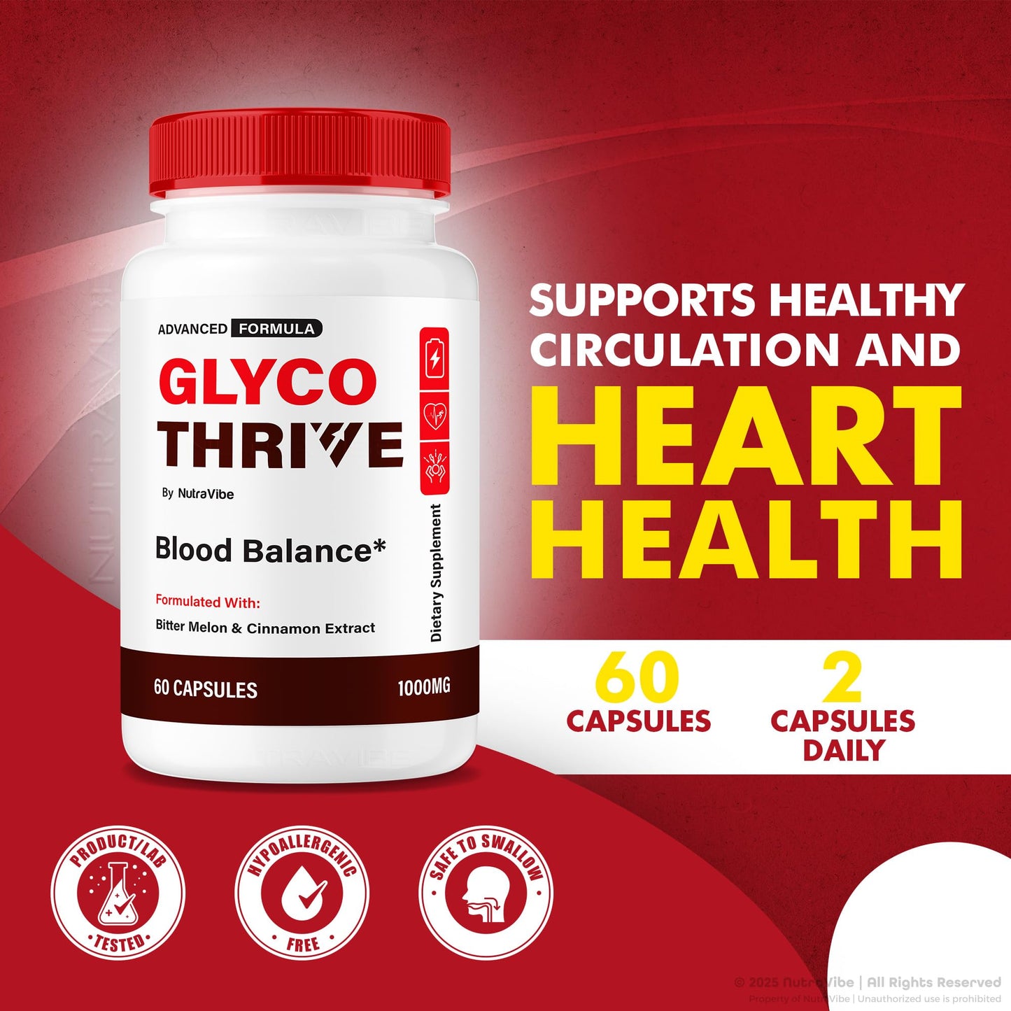 NutraVibe Glyco Thrive Capsules, 120 Capsules