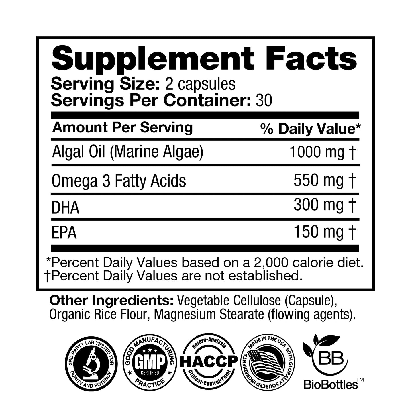 FeelGood Superfoods Vegan Omega-3 Supplement 60 Capsules
