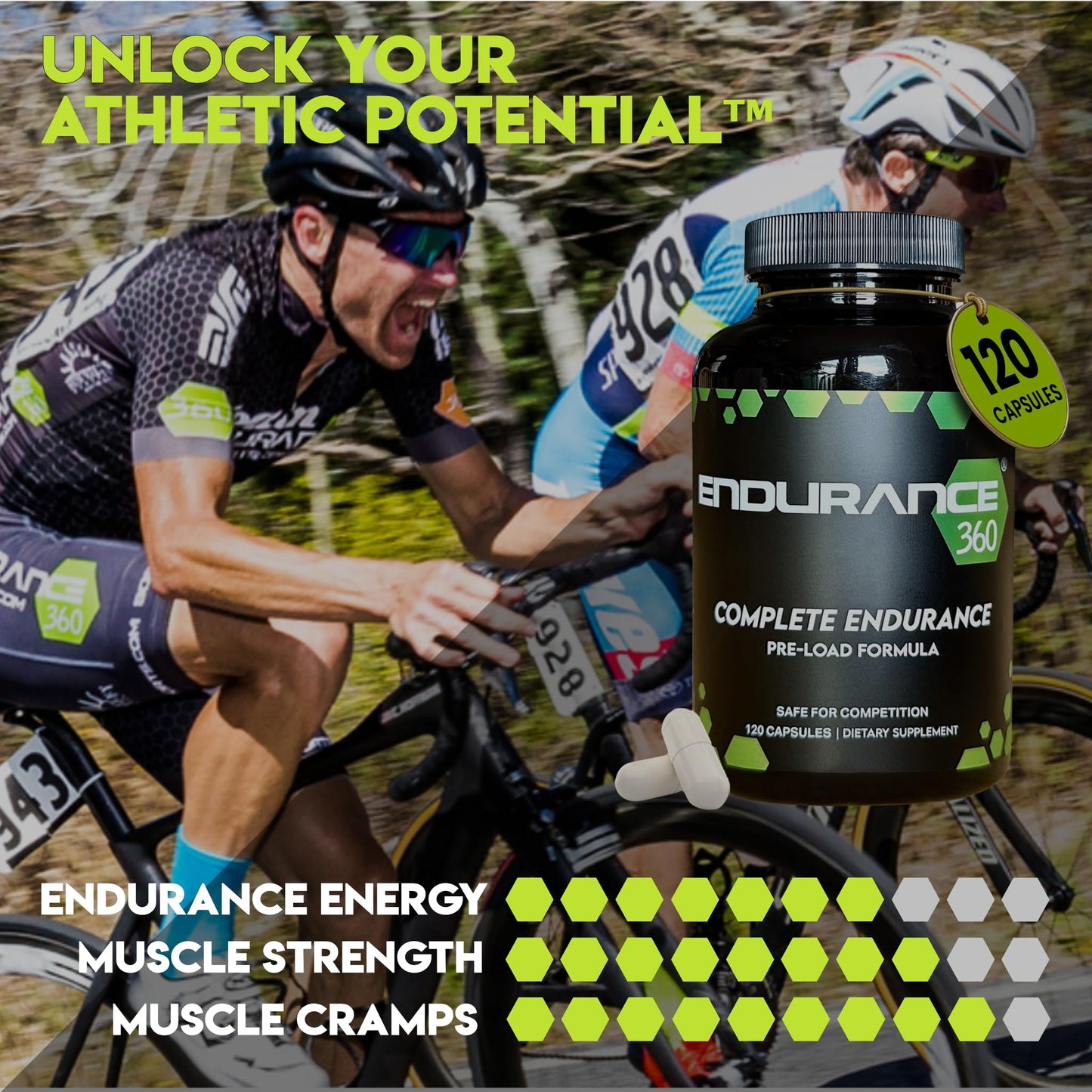 Endurance 360 Complete with Electrolytes, Creatine and Beta Alanine Capsules 120