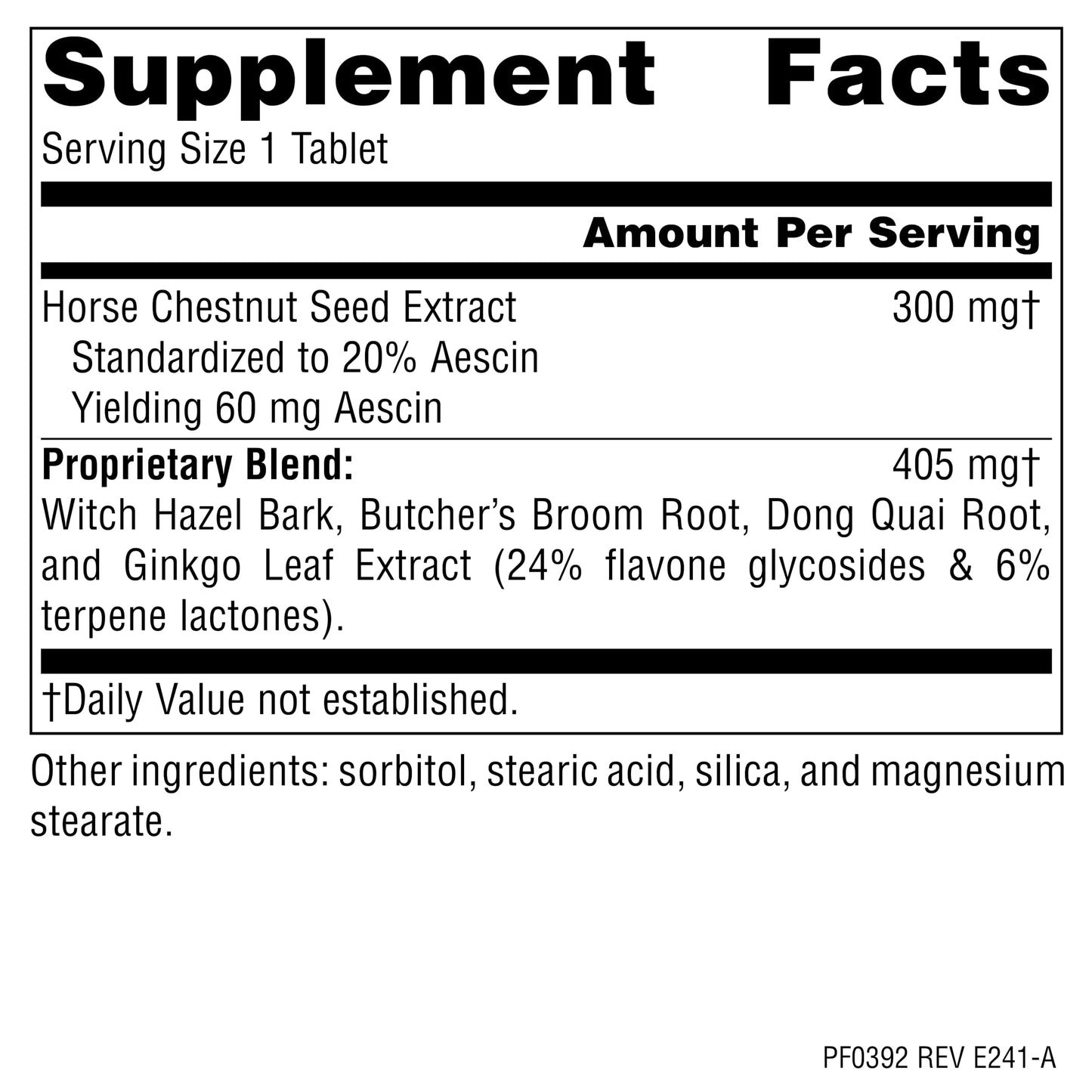 Planetary Herbals Horse Chestnut Vein Strength Tablet, 42 Tablets