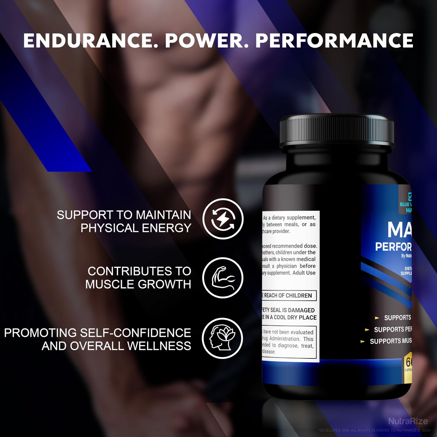 NutraRize Blue Vigor Max for Men 180 Capsules