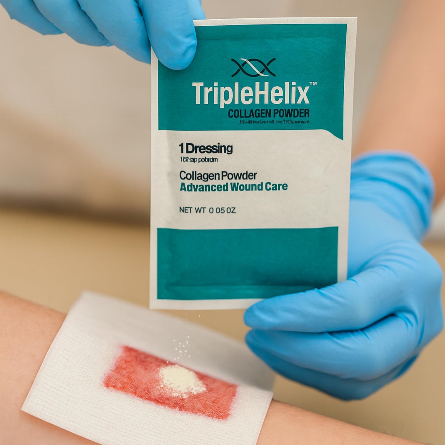 MPM Medical Triple Helix Collagen Powder for Wounds, Powder, 0.03 Ounce (Pack of 1)