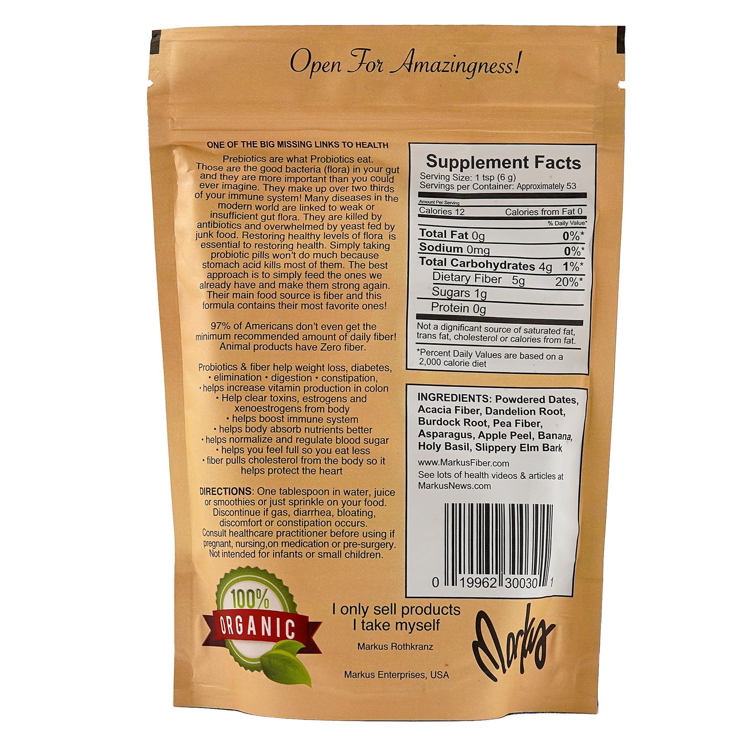 Wild Force Prebiotic Formula Powder, 11 Ounce