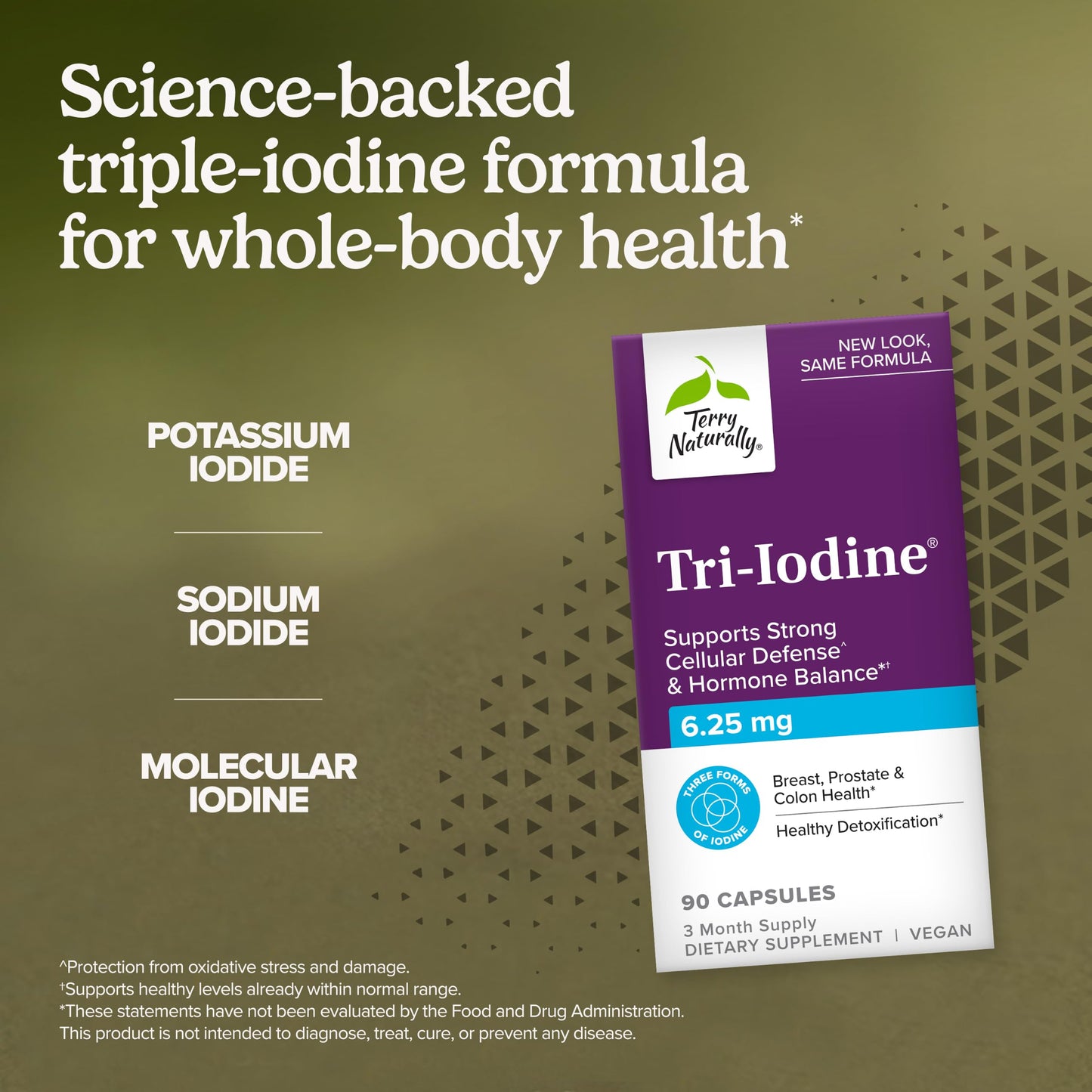 Terry Naturally Tri-Iodine 6.25mg Capsules, 90 Count