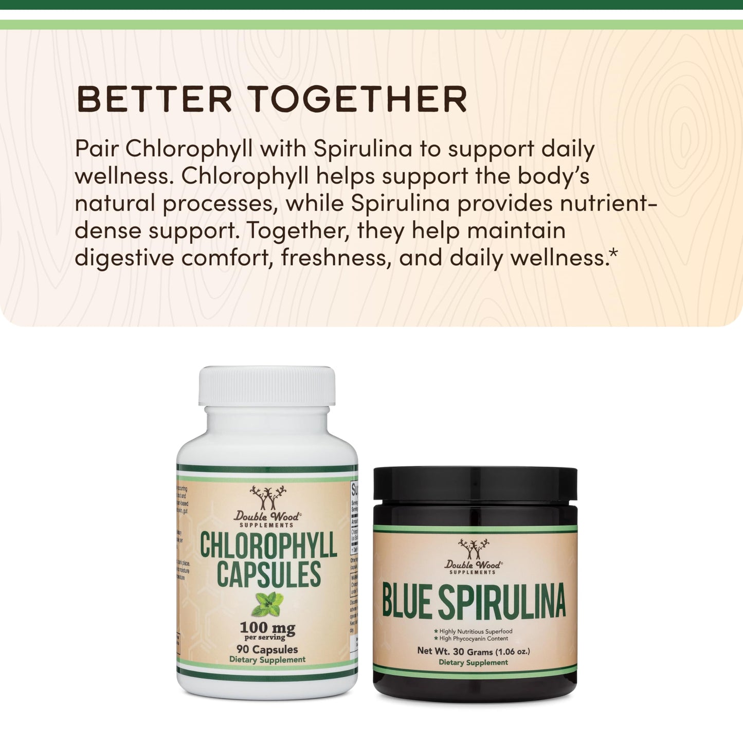 Double Wood Supplements Chlorophyll Capsules 90 Count