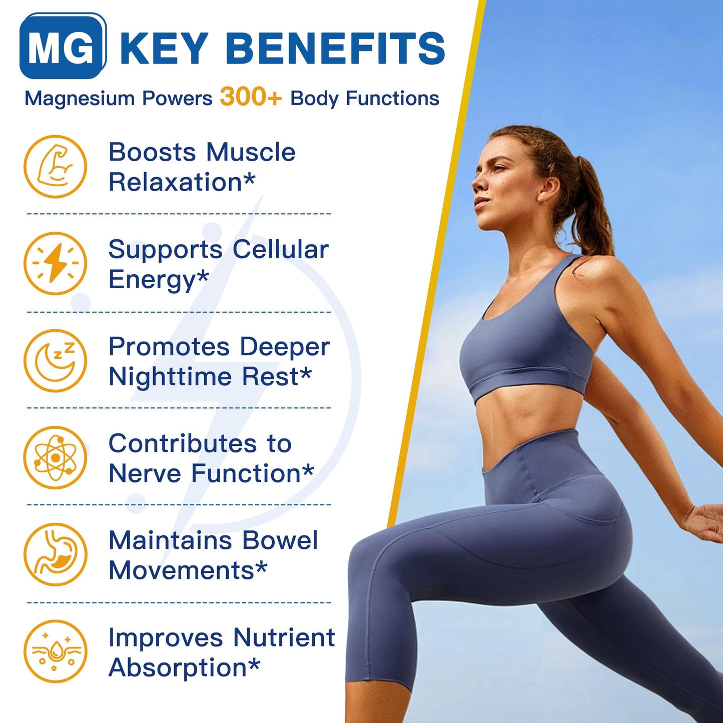 NATURE TARGET Magnesium Complex 500mg, Magnesium Glycinate, Malate & Citrate - Chelated Triple Magnesium with Zinc & Vitamin D3 for Muscle, Nerve, Bone & Immune Support, Vegan, 120 Capsules
