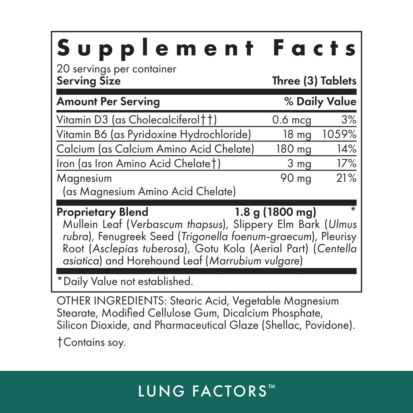 Michael's Lung Factors 60 Tablets