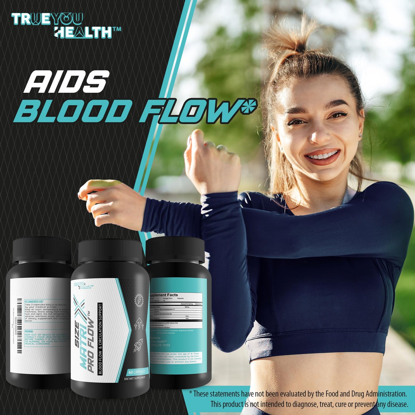 True You Health Size Matrix Pro Flow Capsule, 60 Count