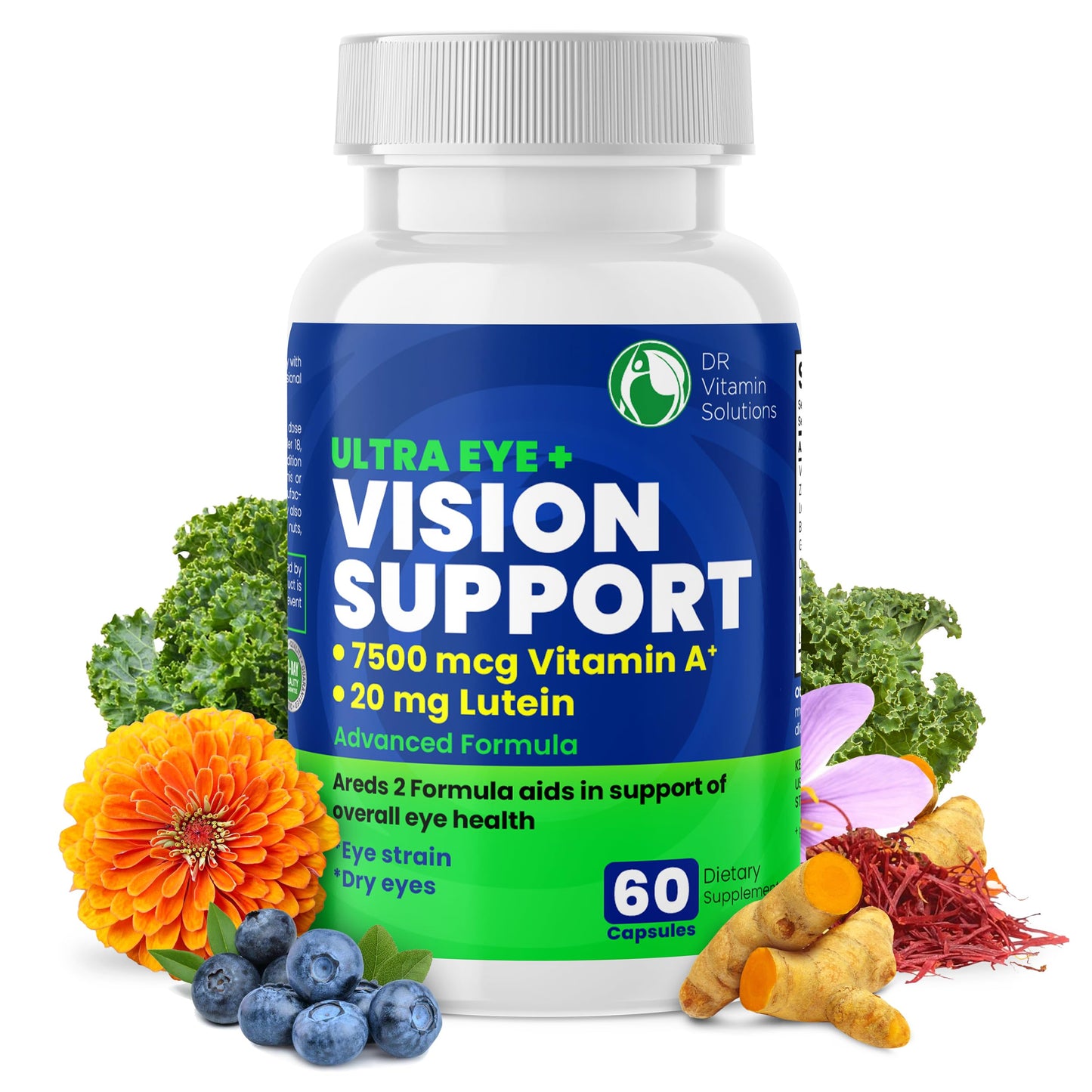 DR VITAMIN SOLUTIONS AREDS 2 Eye Vitamins Lutein and Zeaxanthin for Macular Health Bilberry Capsule 60