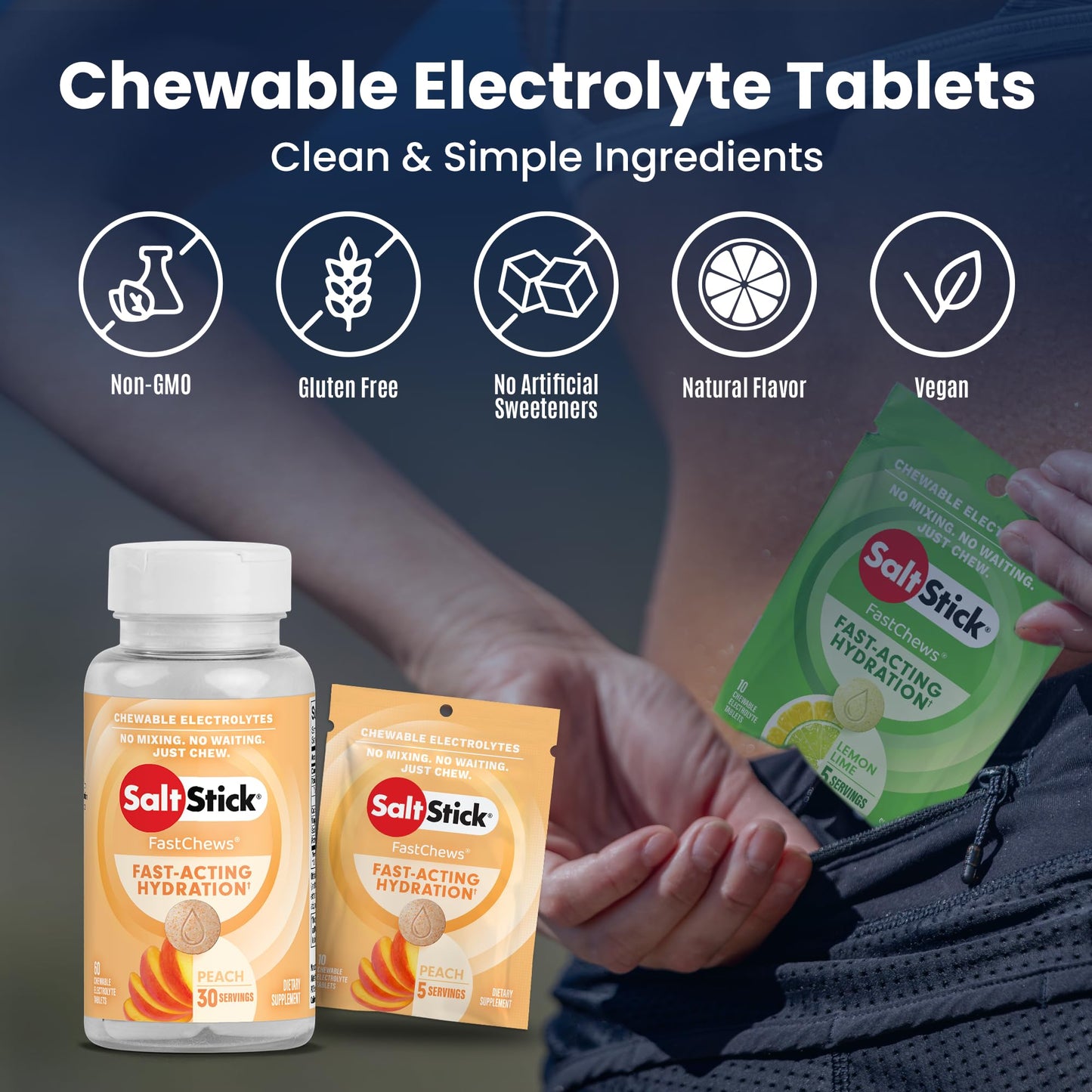 SaltStick Electrolyte FastChews Chewable 60 Count