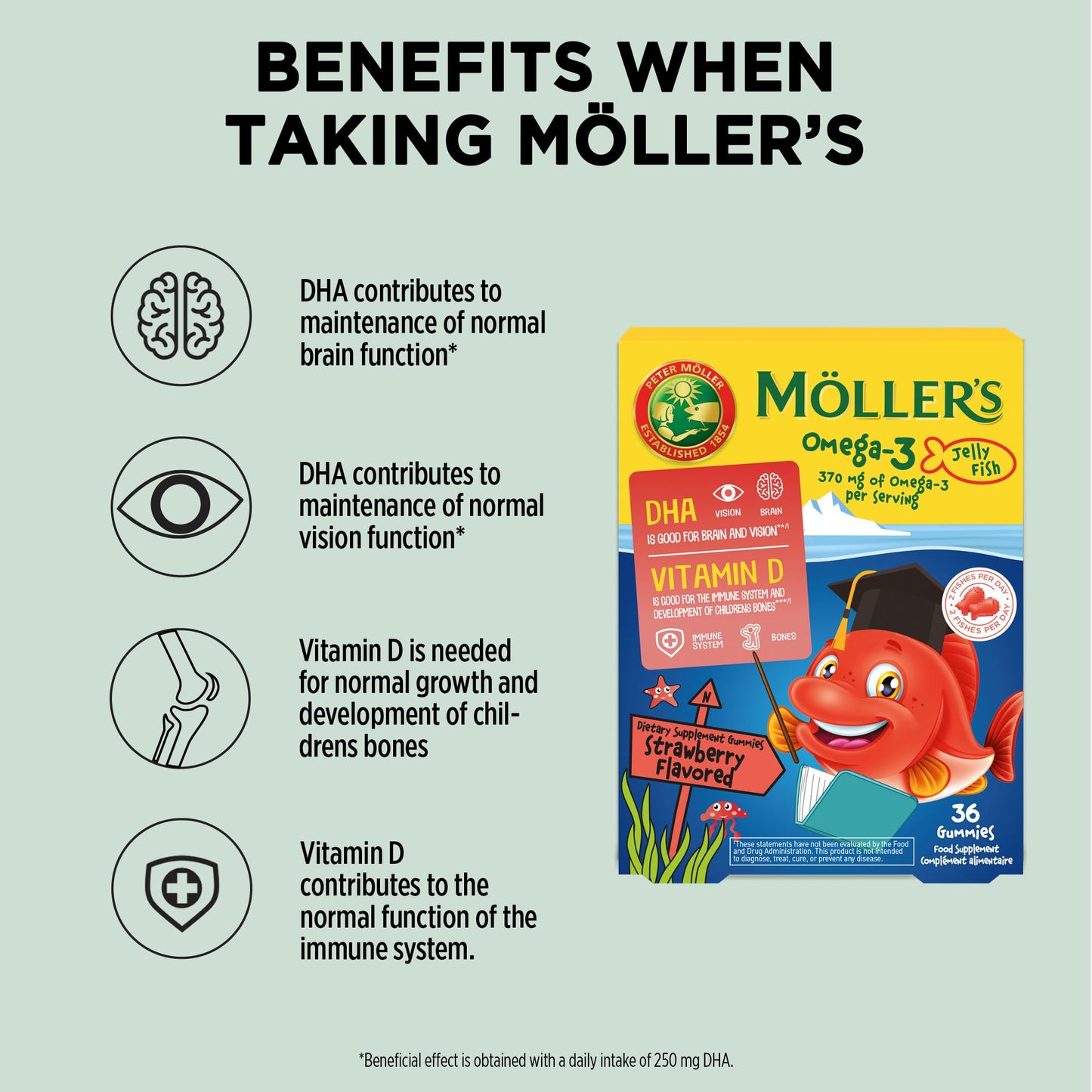 MÖLLER'S Omega-3 Gummies 36 Count