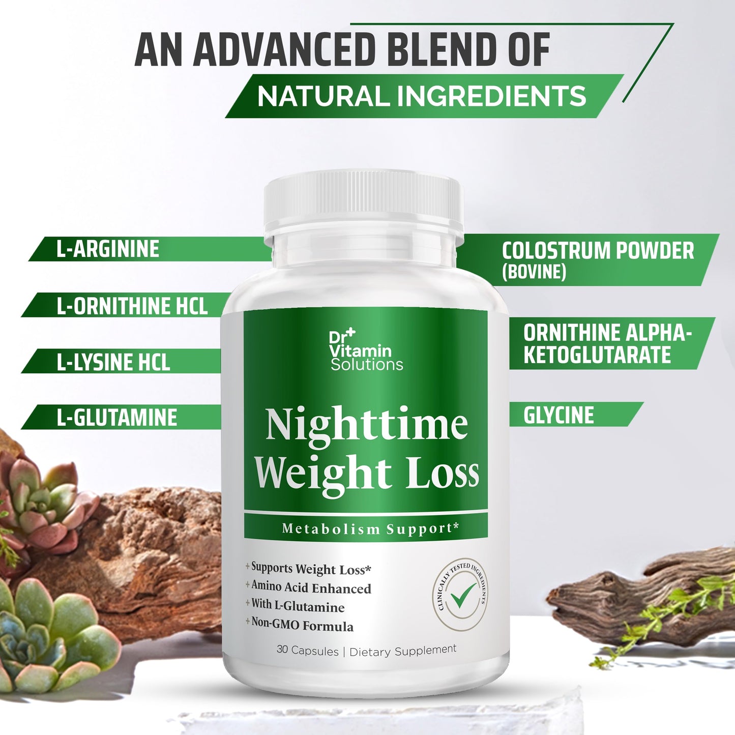 DR VITAMIN SOLUTIONS Nighttime Weight Loss & Magnesium Bisglycinate 90 Capsules