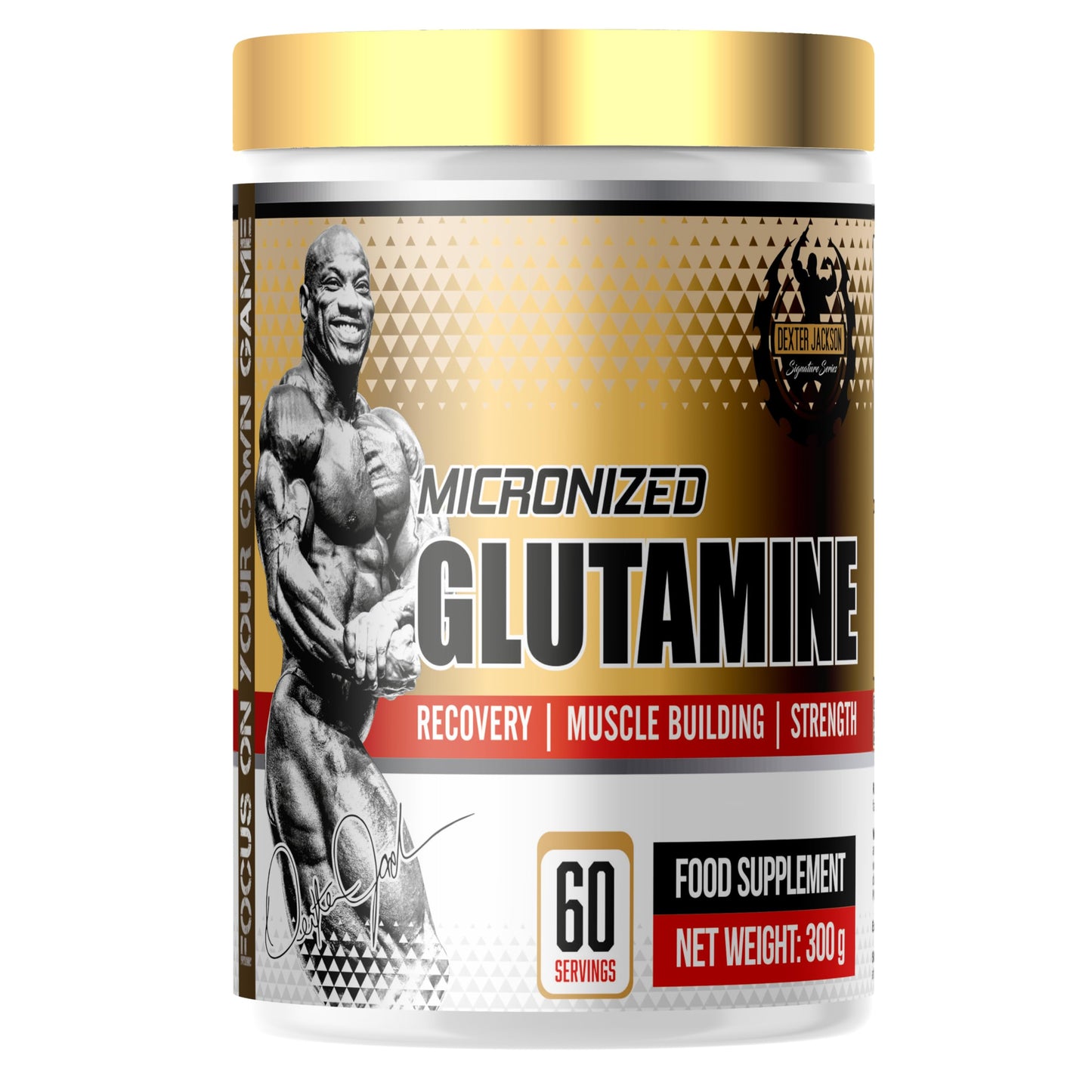 Dexter Jackson Gold Series Micronized Glutamine Powder, 10.58 oz