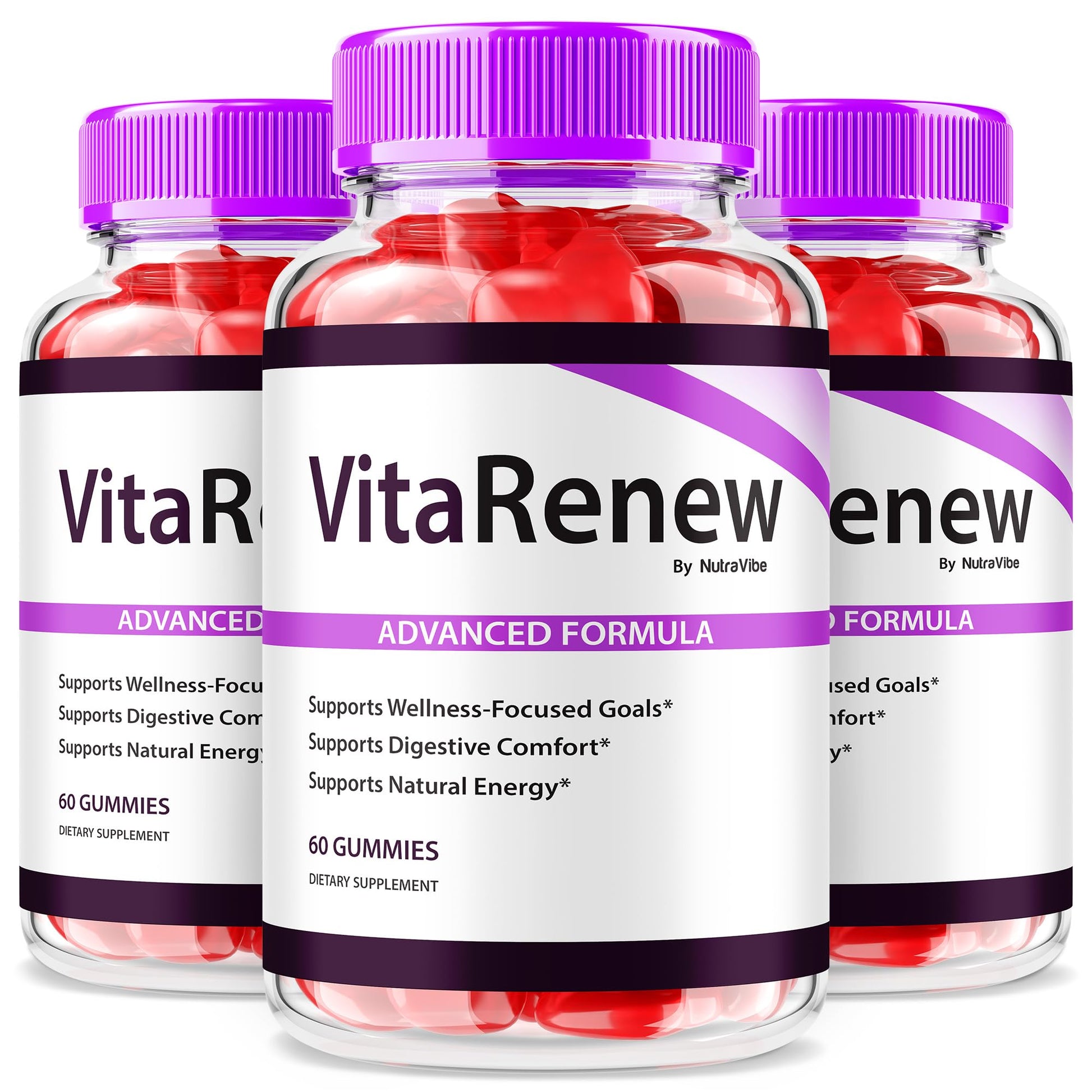 NutraVibe VitaRenew Gummies, 180 Gummies