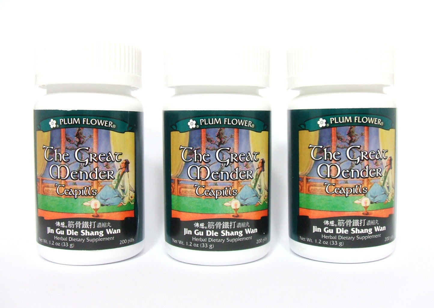 Plum Flower The Great Mender Teapills Jin Gu Die Shang Wan Tablets, 600 Tablets