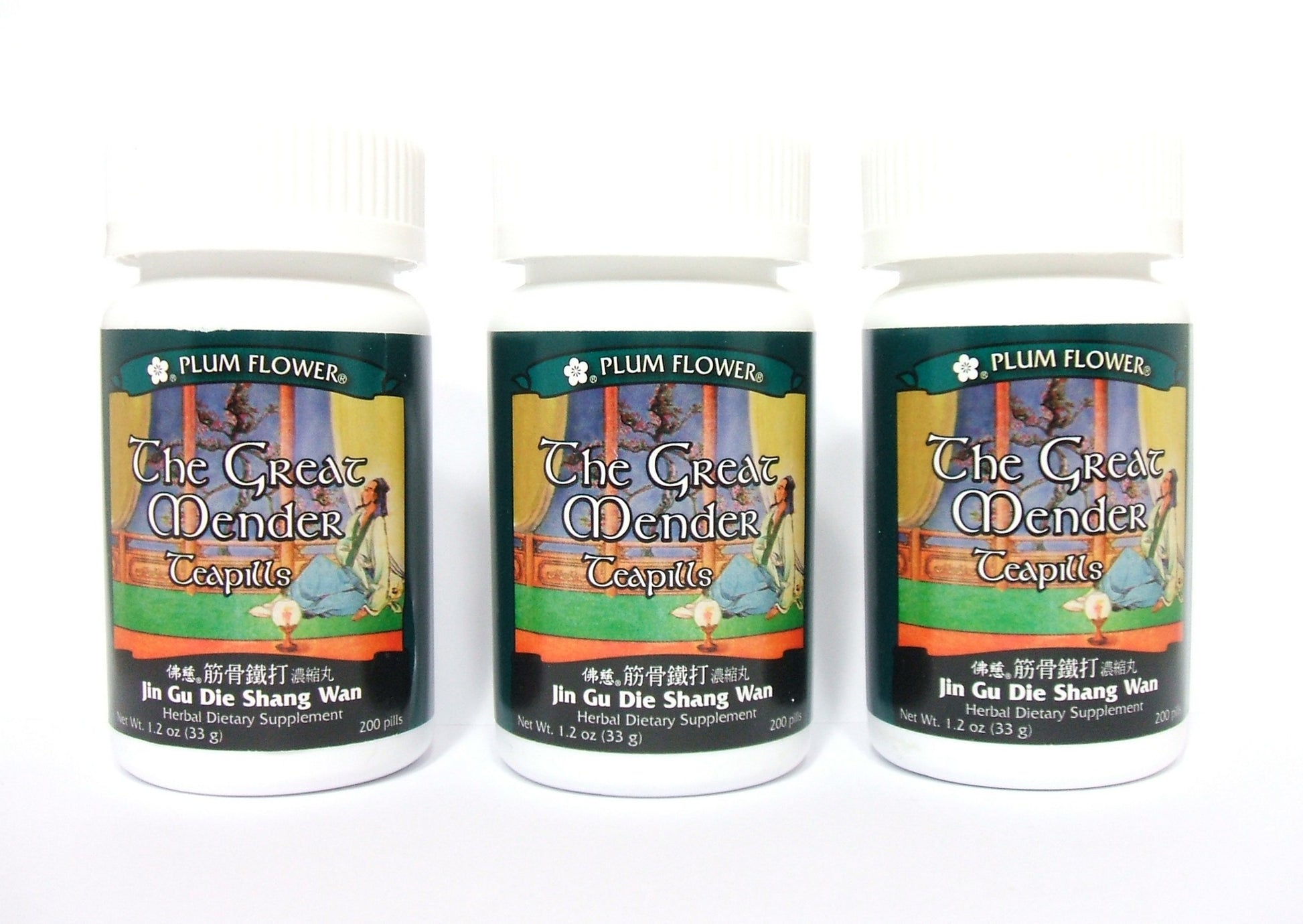 Plum Flower The Great Mender Teapills Jin Gu Die Shang Wan Tablets, 600 Tablets