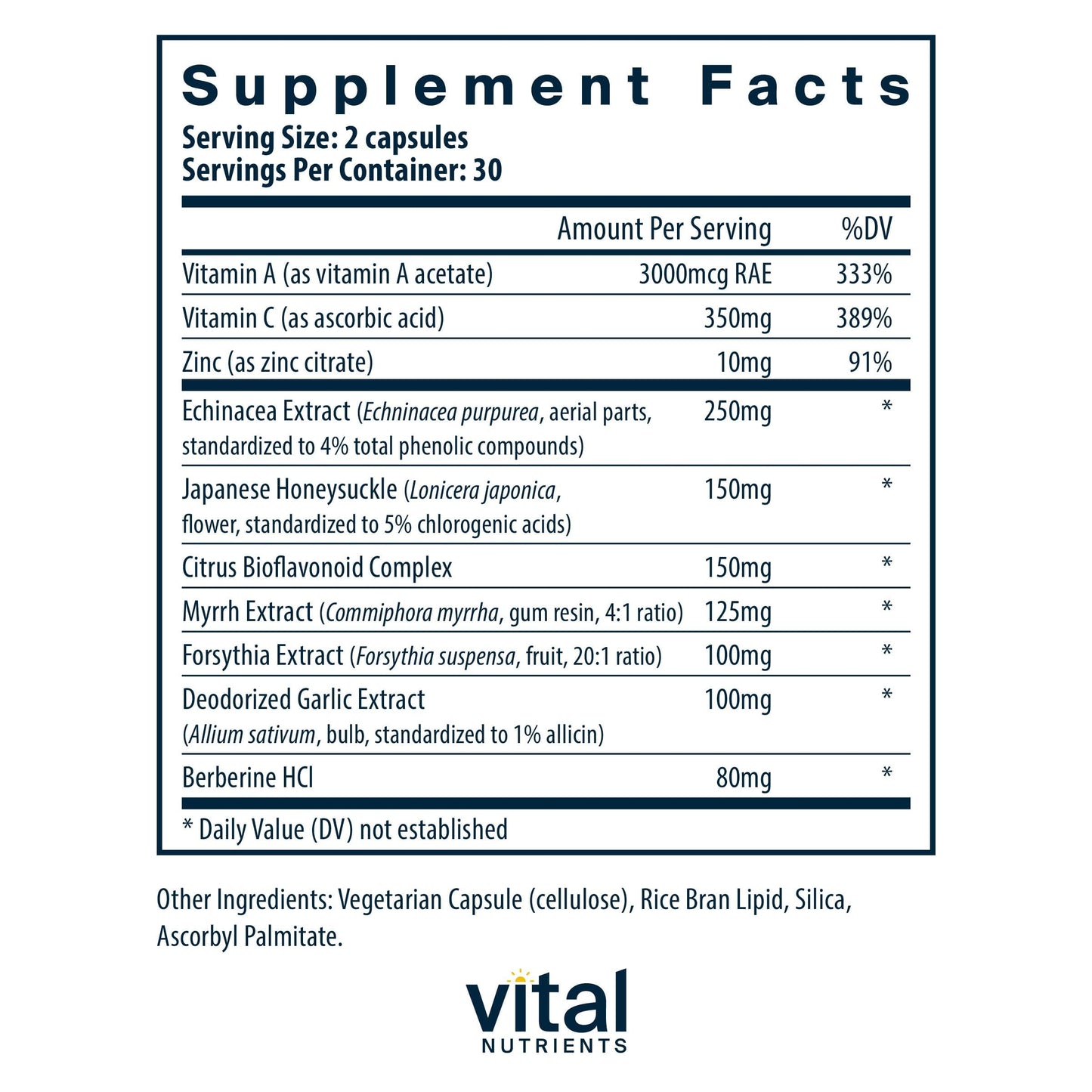 Vital Nutrients Herbal Biotic Capsule, 60 Capsules