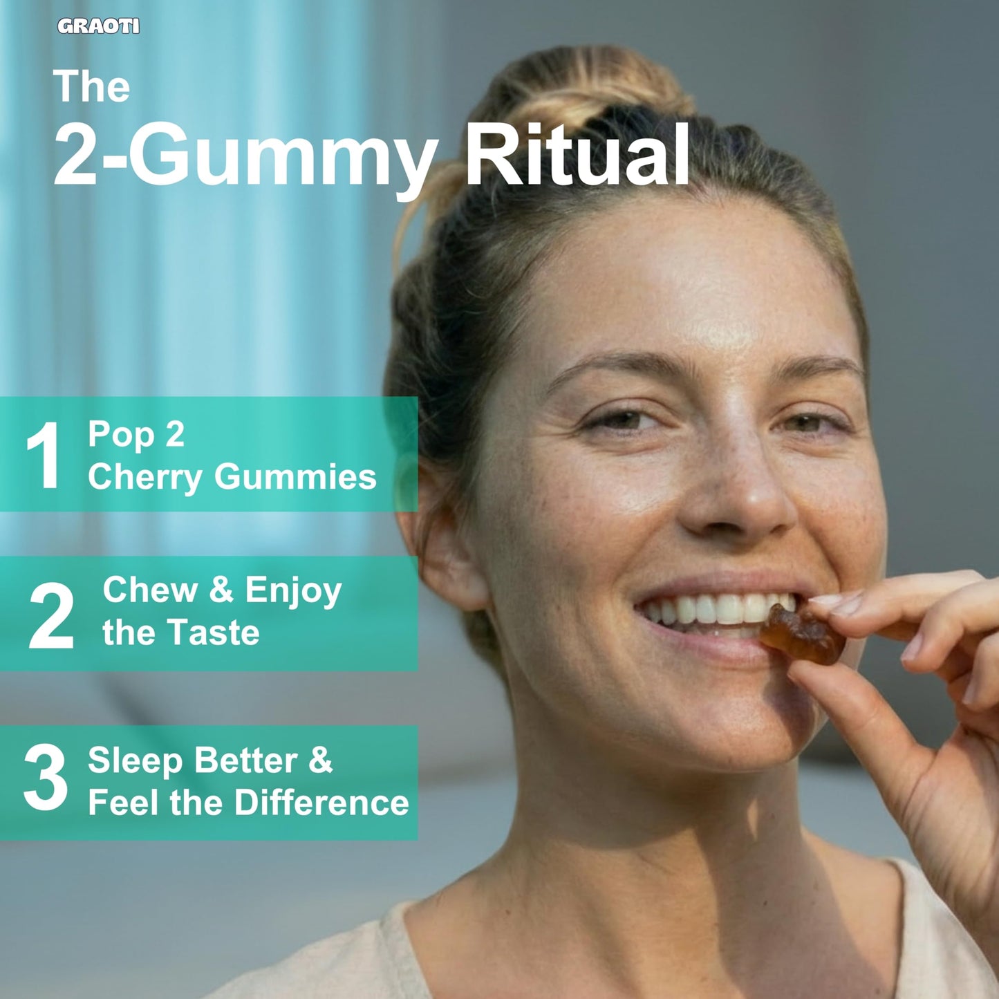 GRAOTI Magnesium Gummies 1000 mg/Serv with B6, 120 Gummies