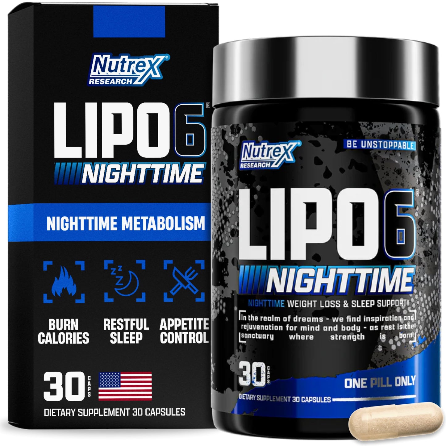 Nutrex Research Lipo 6 Nighttime Fat Burner Capsule 30 Count
