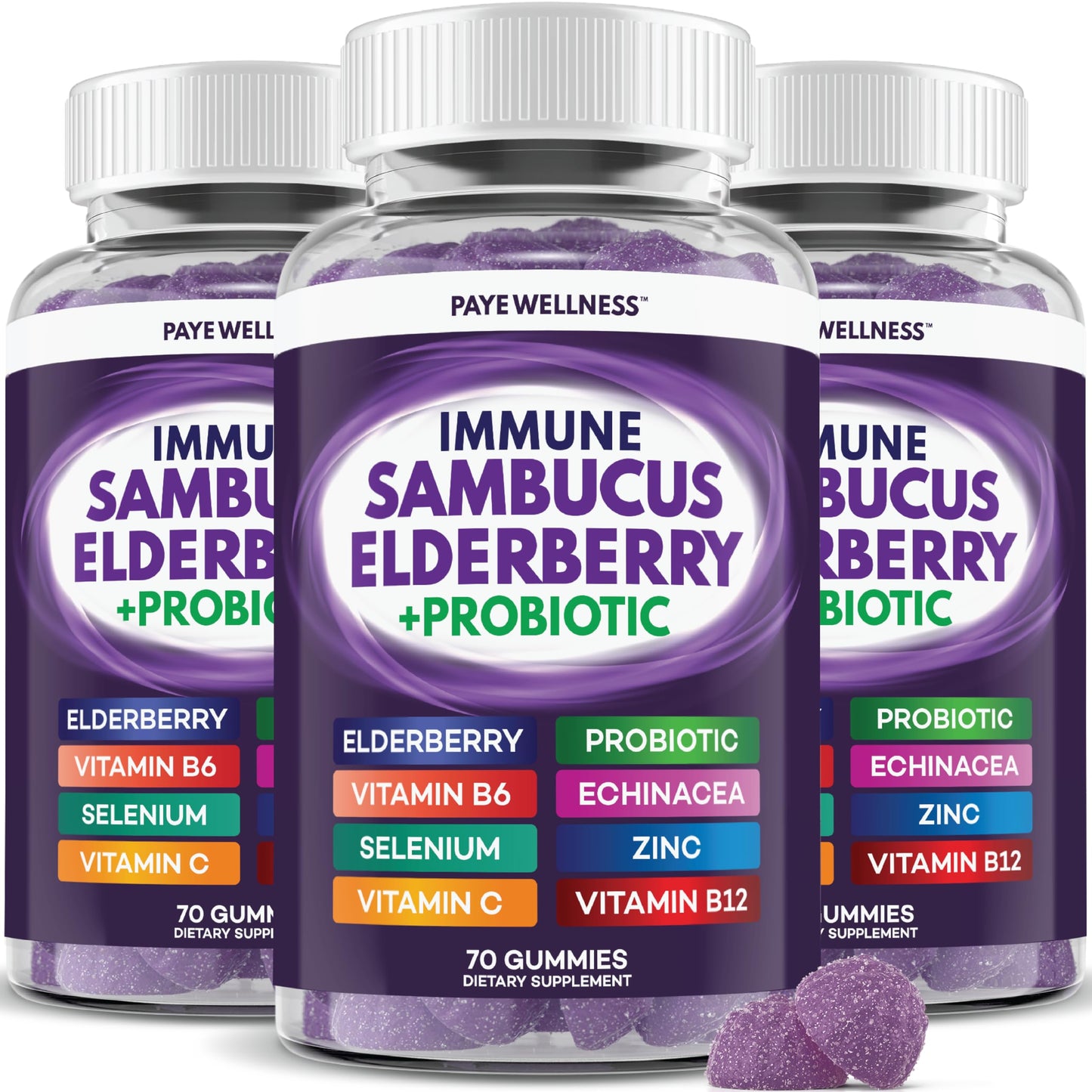 PAYÉ Elderberry Gummies 210 Gummies