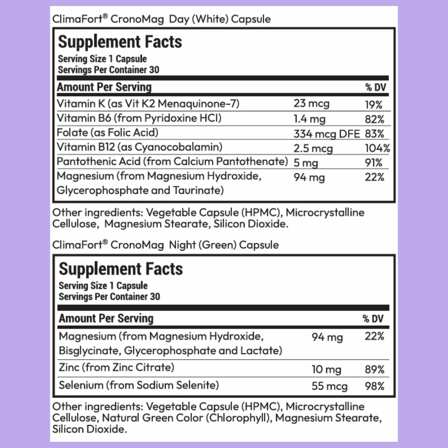 Climafort CronoMag Capsule 60 Count