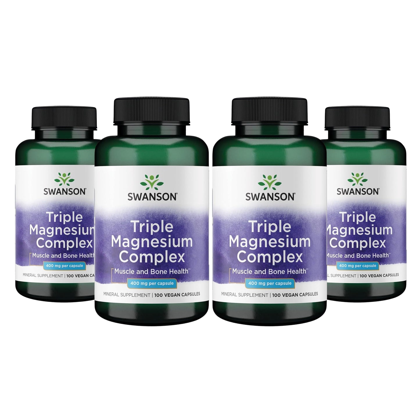 Swanson Triple Magnesium Complex Capsules, 400 Capsules