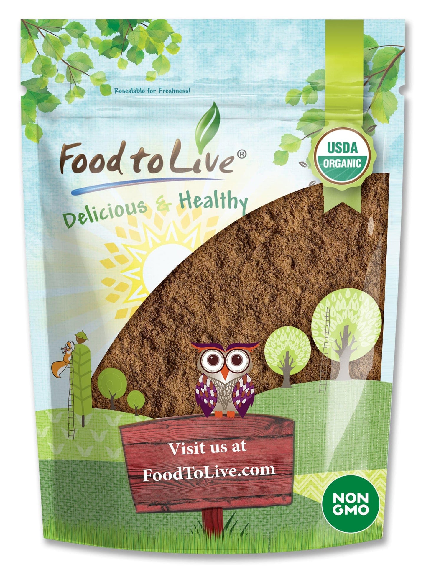 Food to Live Organic Red Reishi Mushroom Powder 24 oz