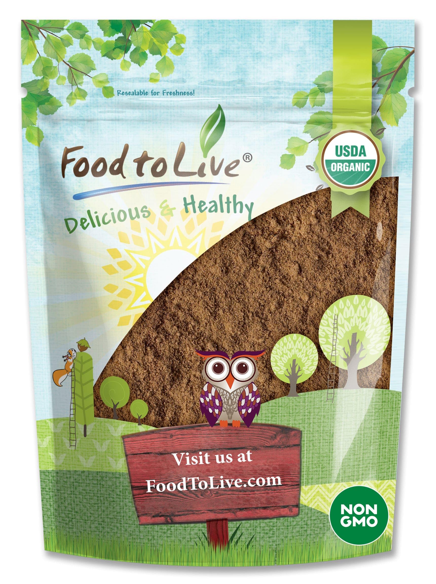Food to Live Organic Red Reishi Mushroom Powder 24 oz