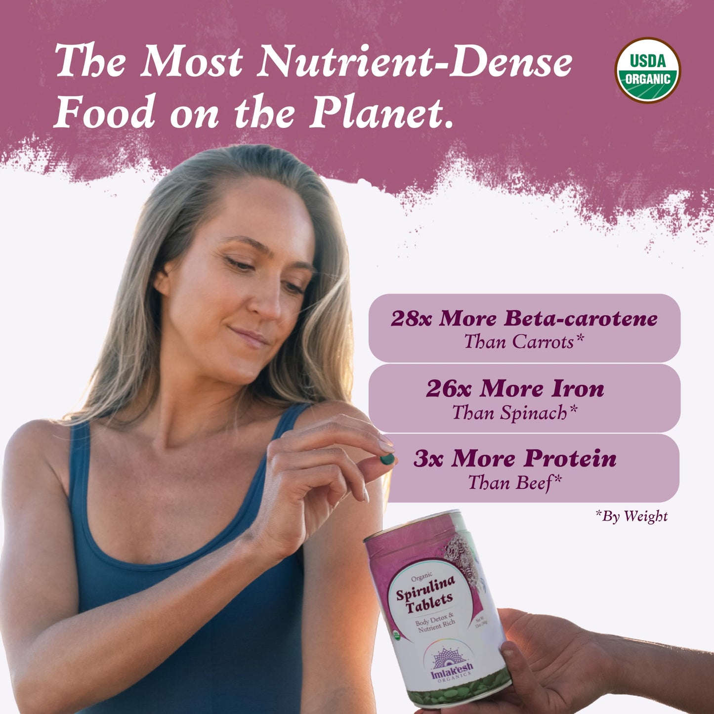 Imlak'esh Organics Spirulina Tablets 12