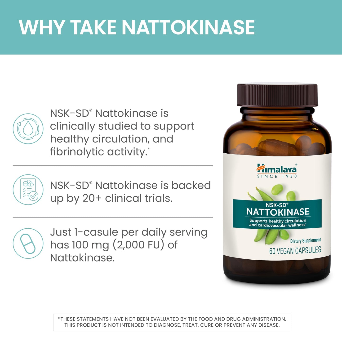 Himalaya NSK-SD Nattokinase Capsule 60 Count