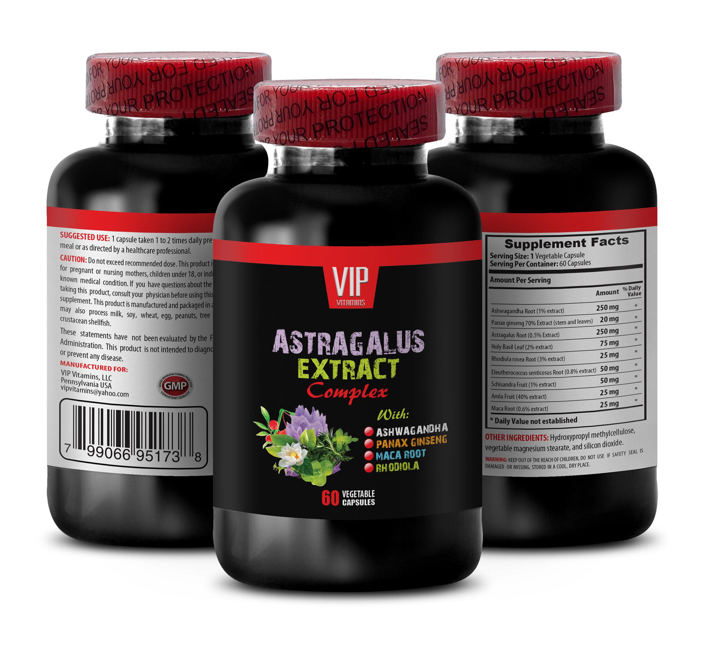 VIP Supplements Astragalus Extract Complex 60 Capsules
