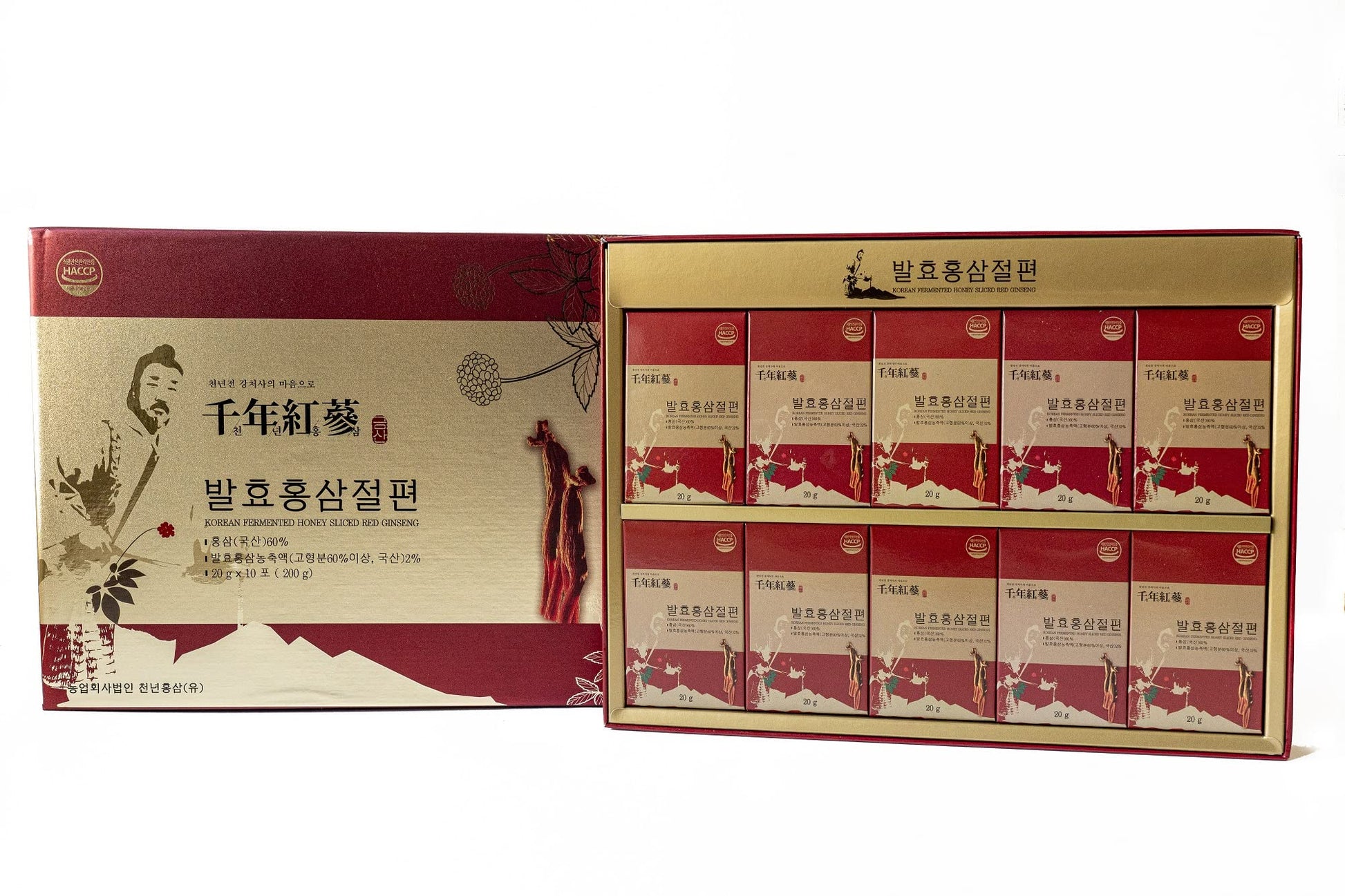 Generic Cheon-nyeon Red Ginseng Korean Fermented Honey Sliced Red Ginseng Gummies, 1 Count