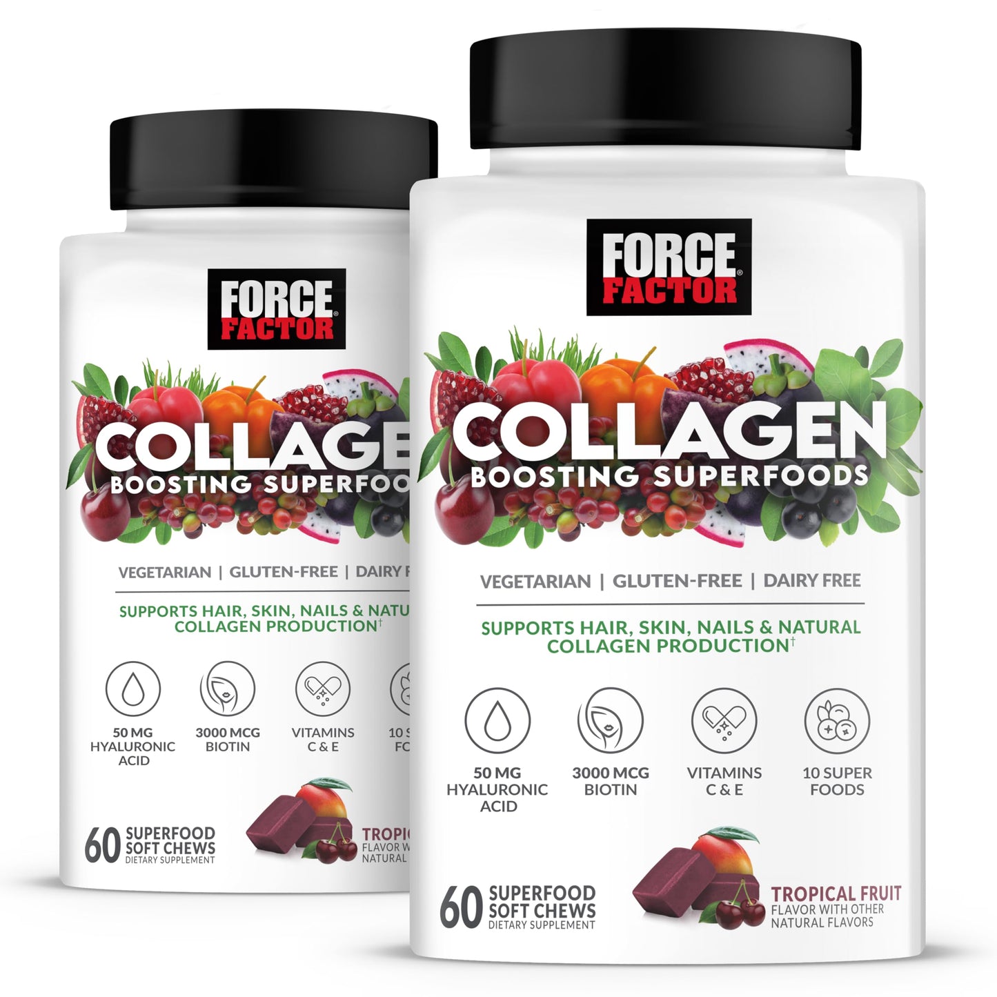 Force Factor Collagen Boosting Superfoods Soft Chews, 120 Count