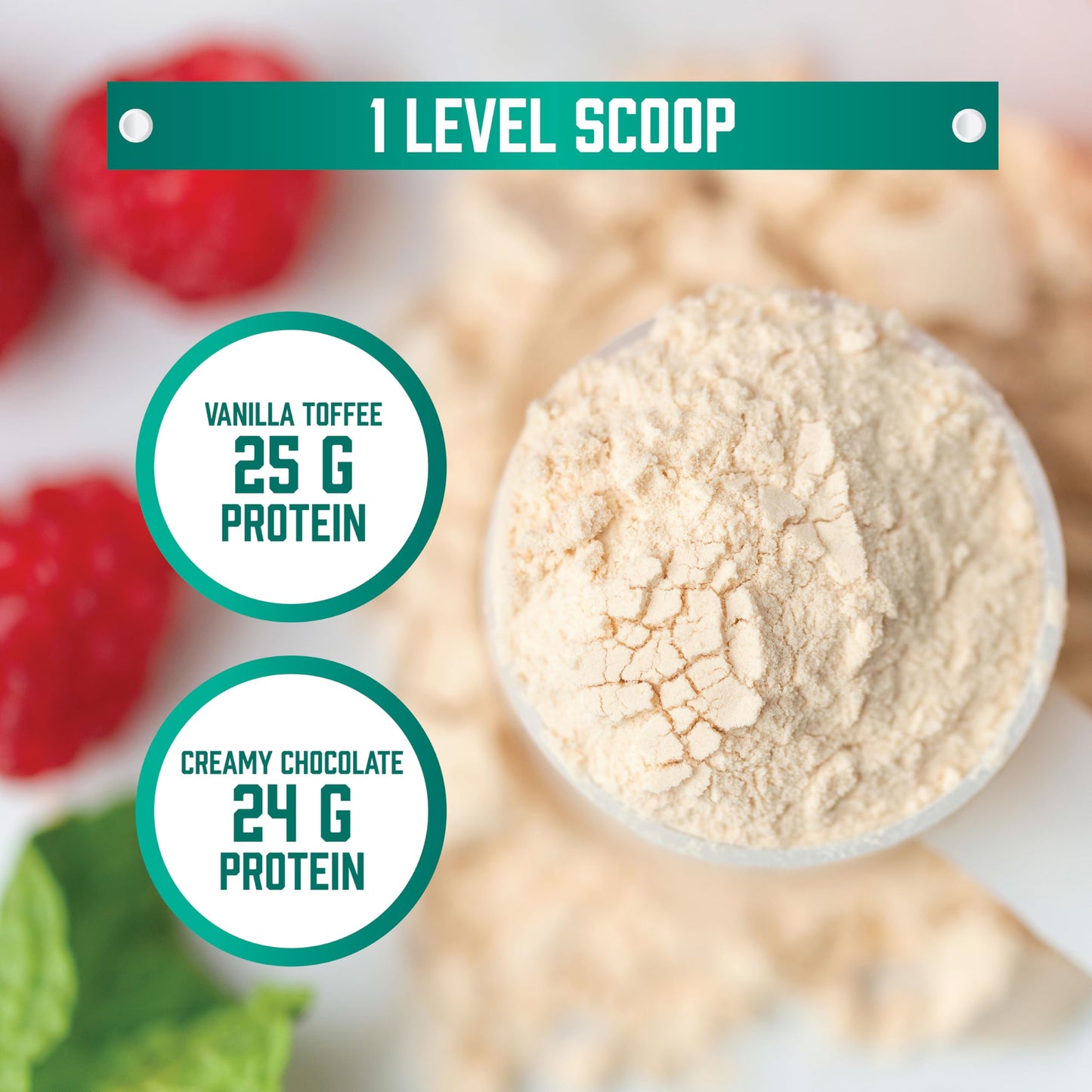 NOW Foods Pea Protein 25 g With BCAAs, Vanilla Toffee Powder, 32 Servings