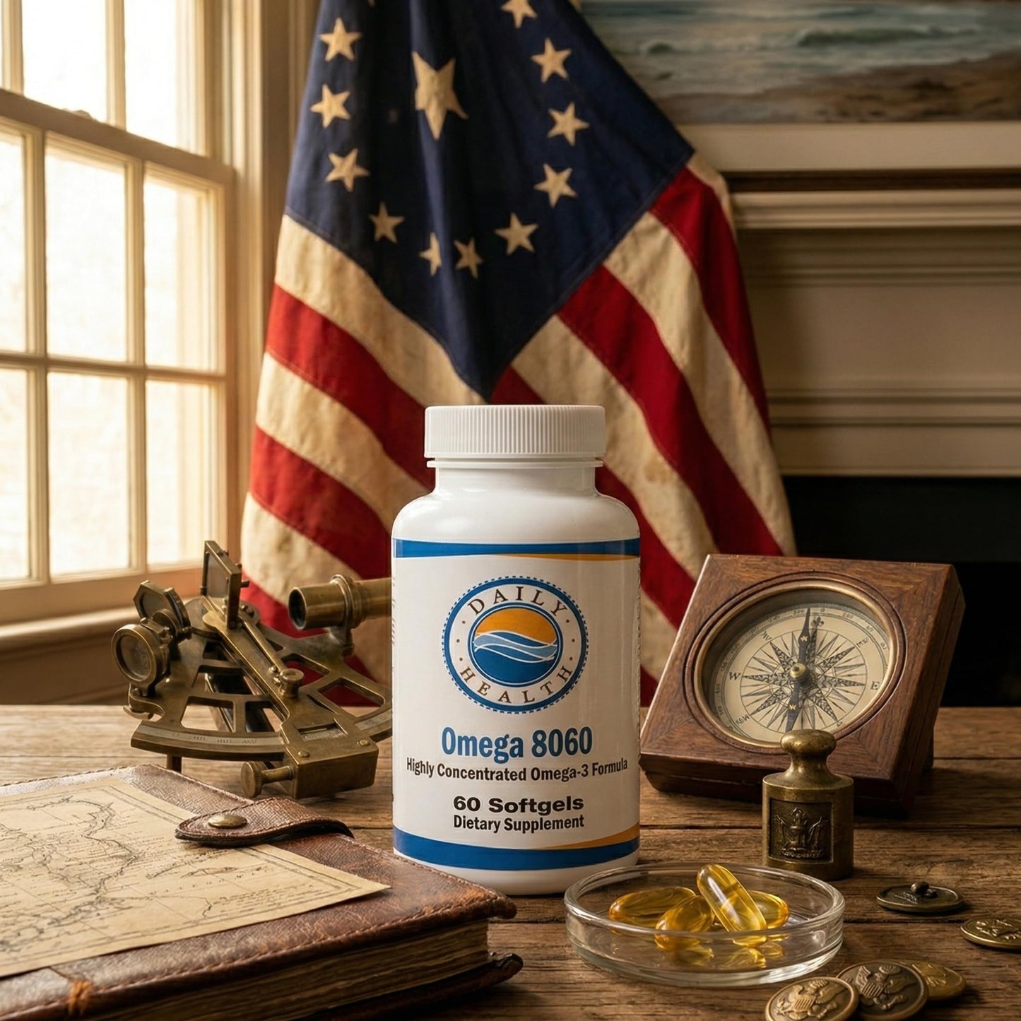 Daily Health Omega 8060 2400mg Omega-3 Fish Oil Joint Health Supplement Capsules 360