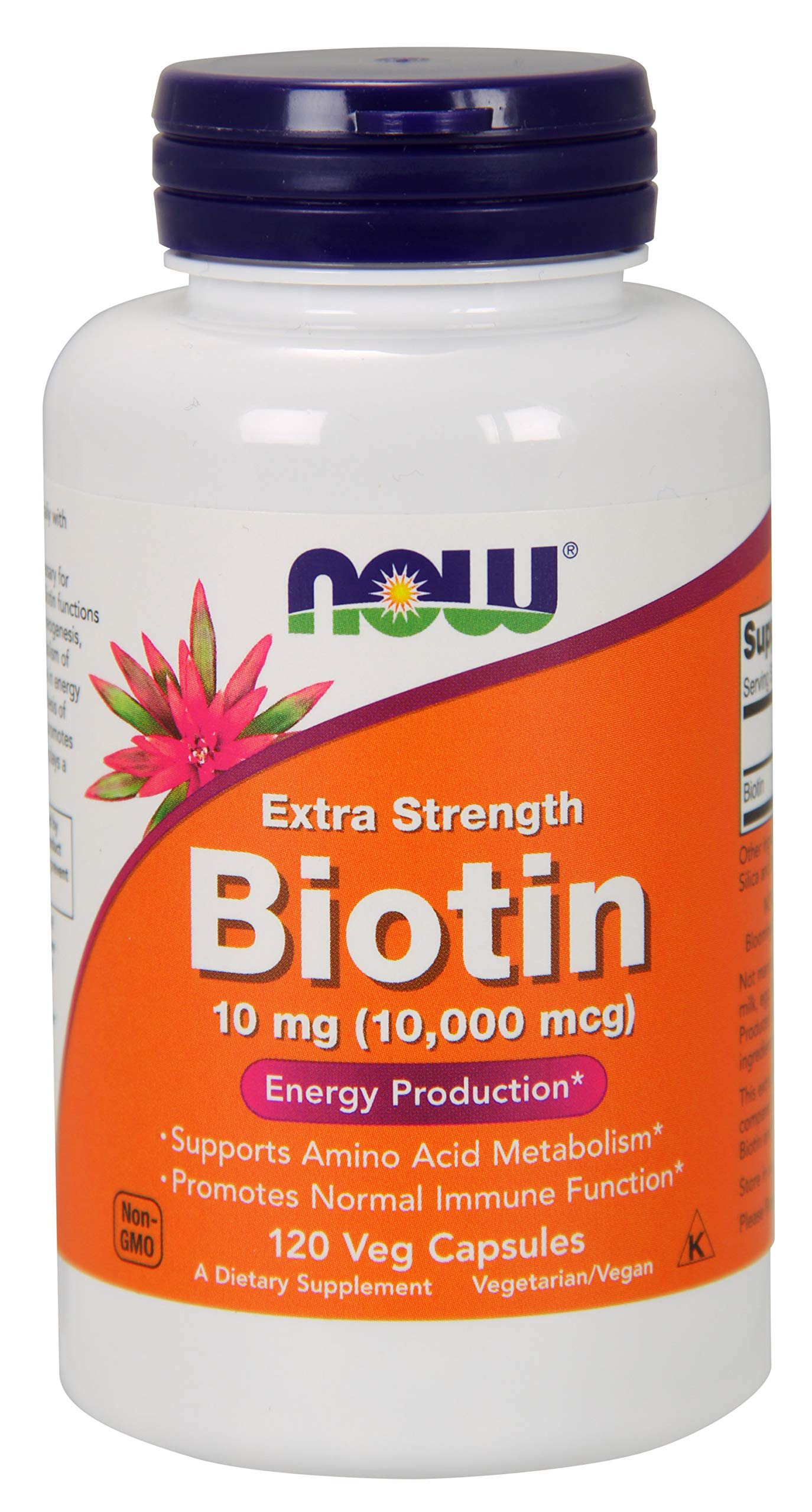 NOW Foods Biotin 10 mg Extra Strength 120 Capsules