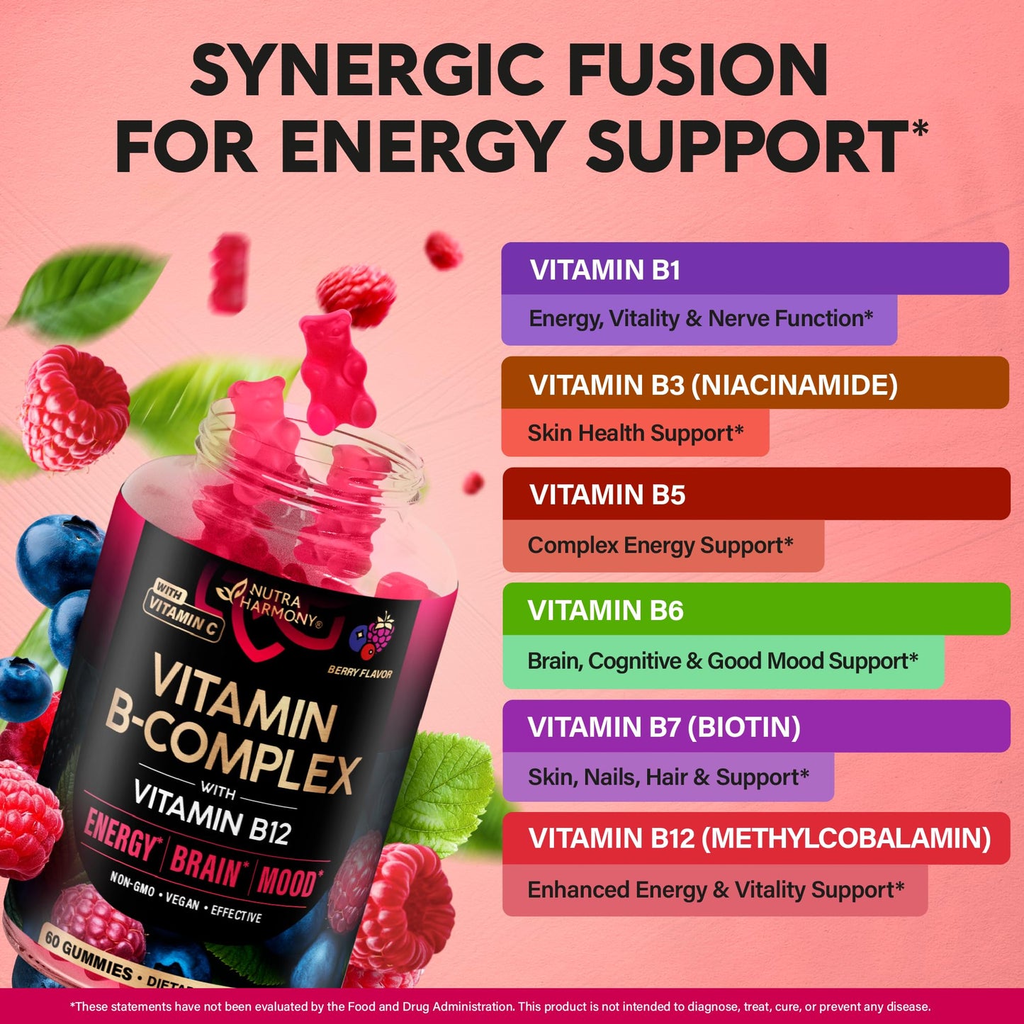 NUTRAHARMONY Vitamin B-Complex Gummies 120