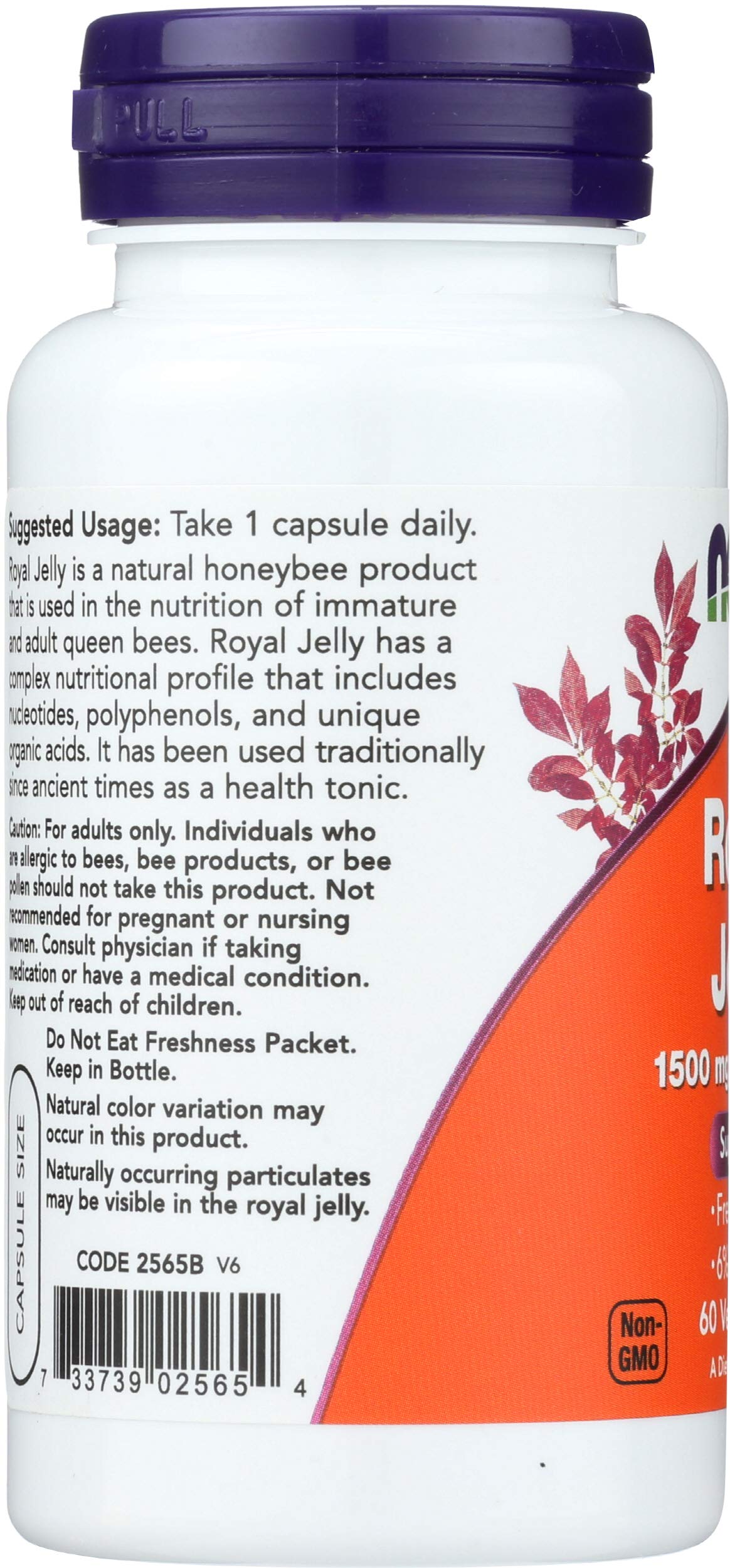 NOW Foods Royal Jelly 1500mg Capsule, 120 Capsules