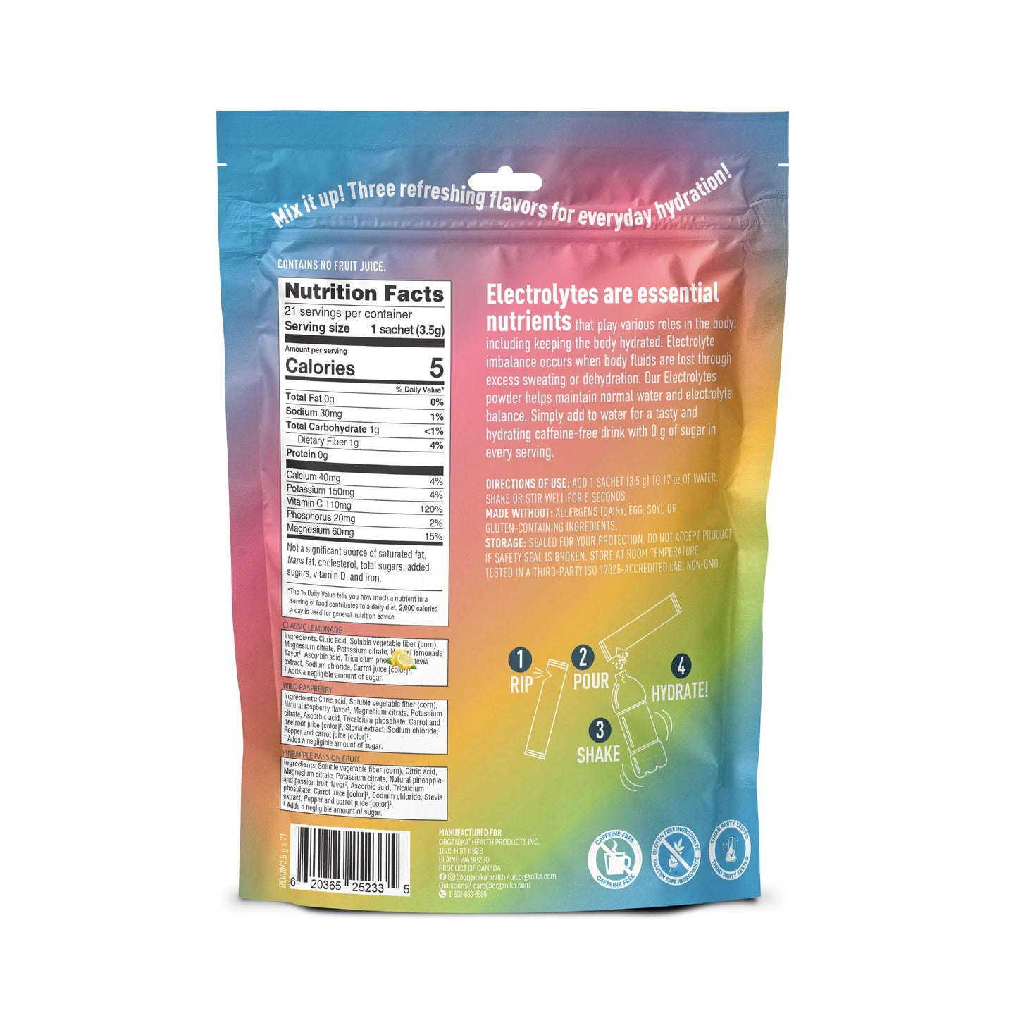 Organika Daily Electrolytes Powder 2.47 oz