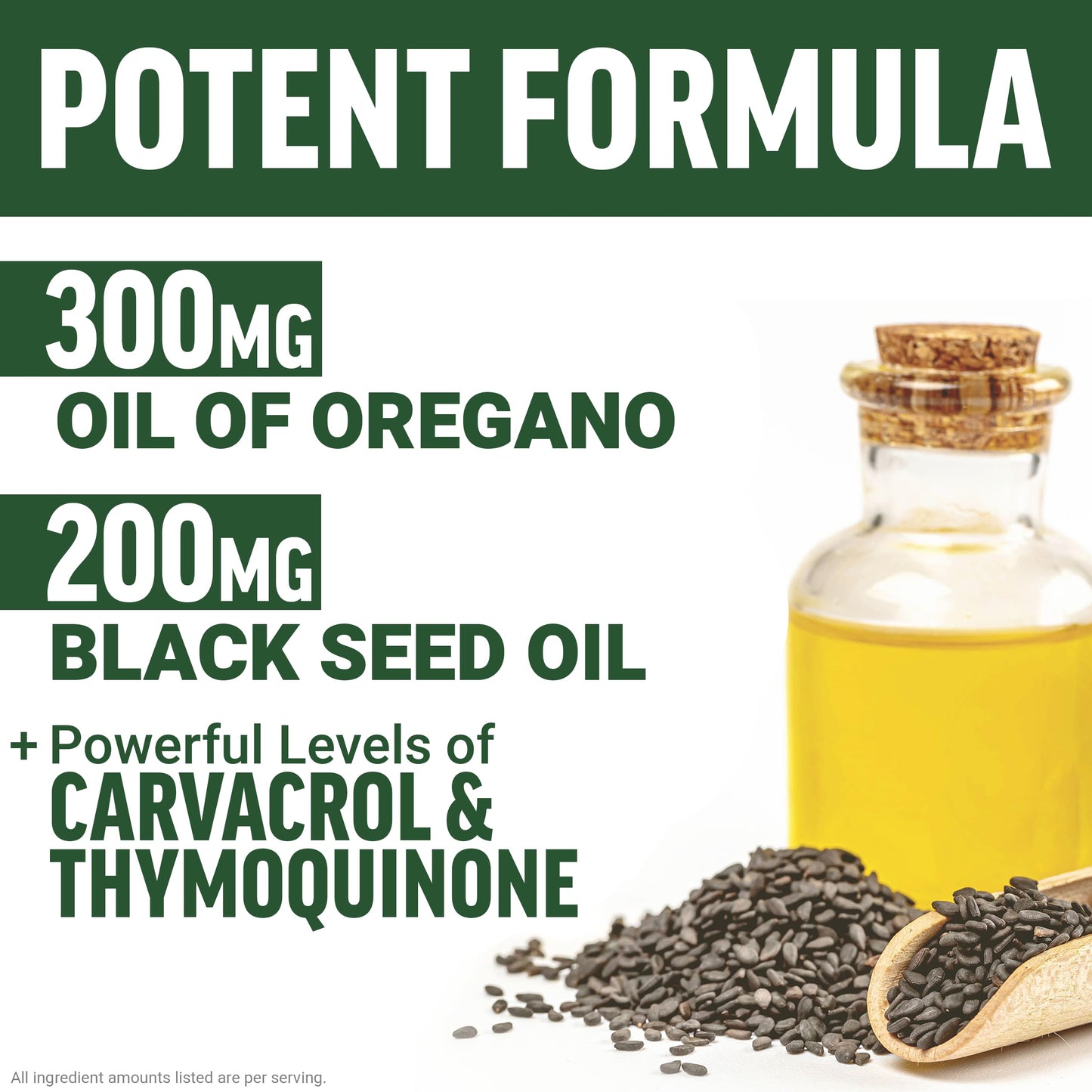 Force Factor Oil of Oregano with Black Seed Oil Softgels 60