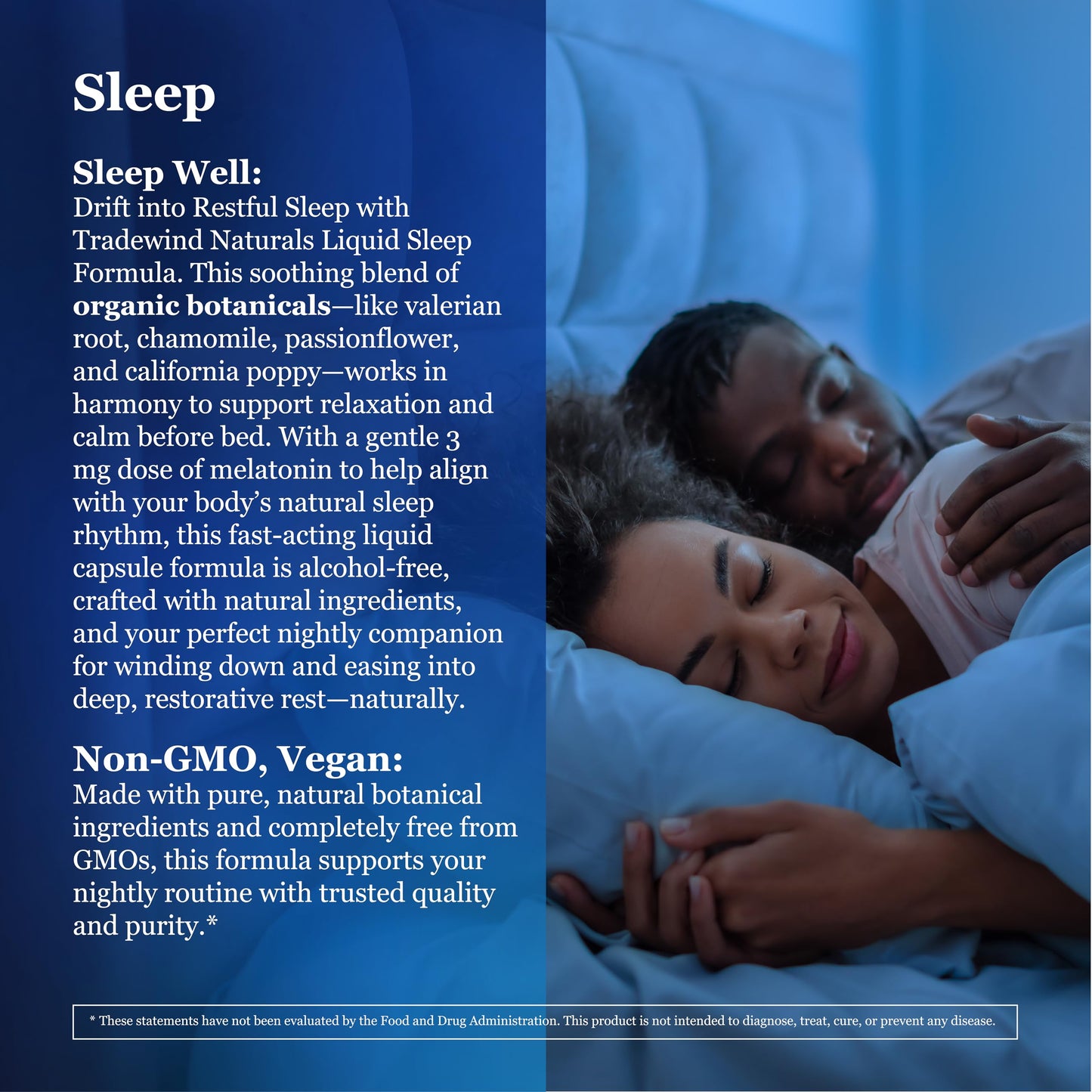 Tradewind Naturals Sleep – Fast-Acting Liquid Capsules with Melatonin, Valerian & Calming Botanicals – Supports Deep Relaxation & Restful Sleep, 60 Capsules