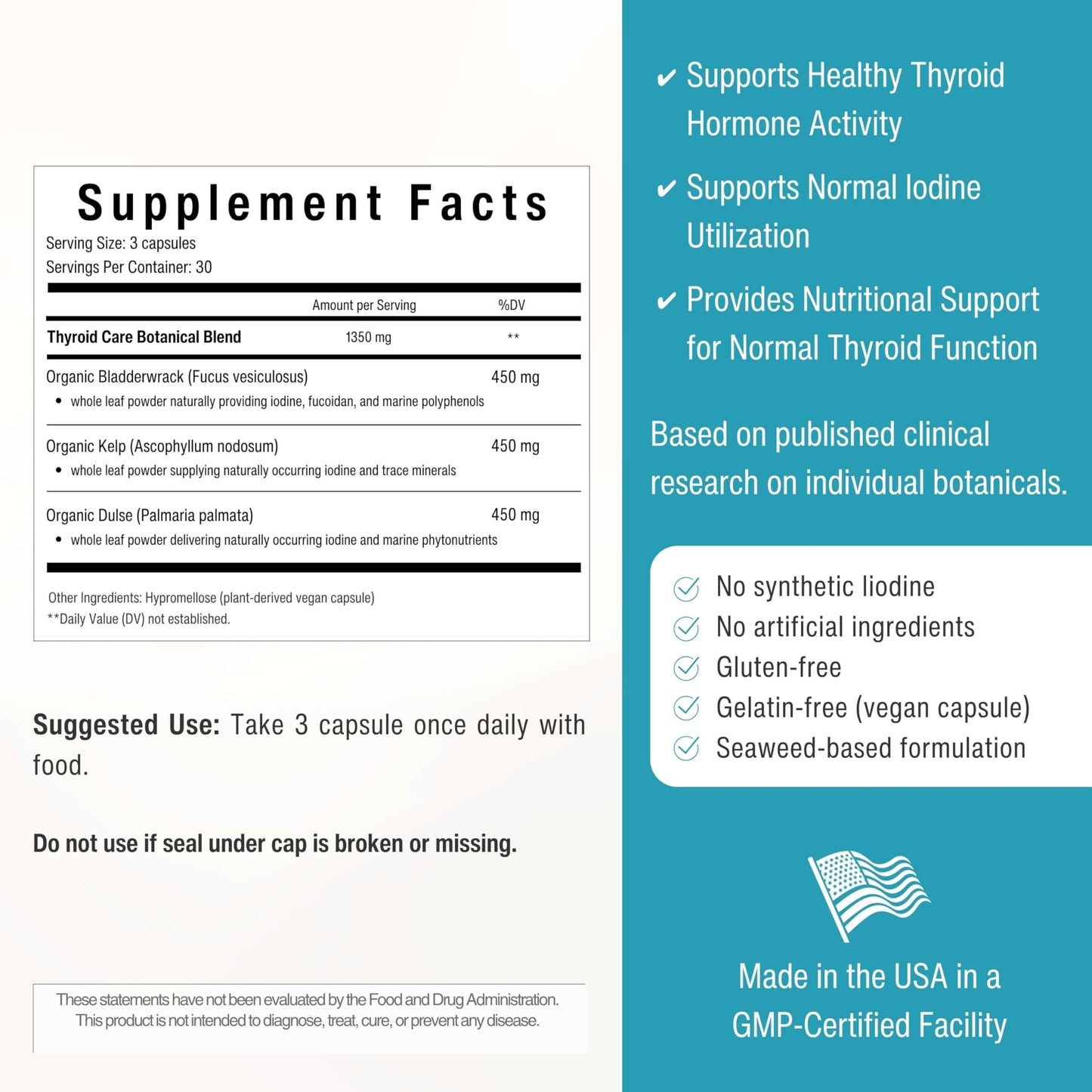 Sana Herbal Sciences Thyroid Support Capsules 90 Count