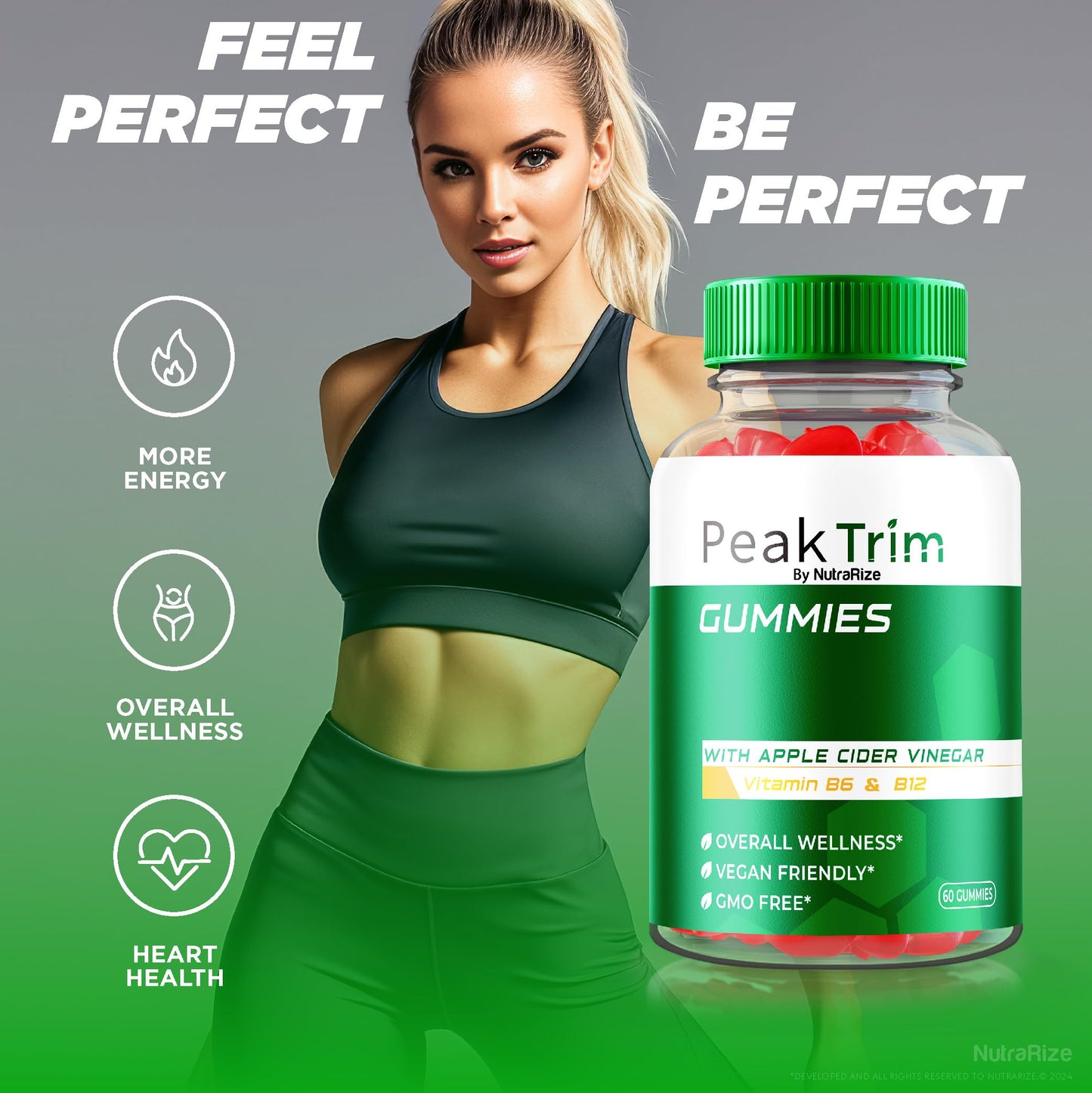 NutraRize PeakTrim Keto ACV Gummies 120 Gummies