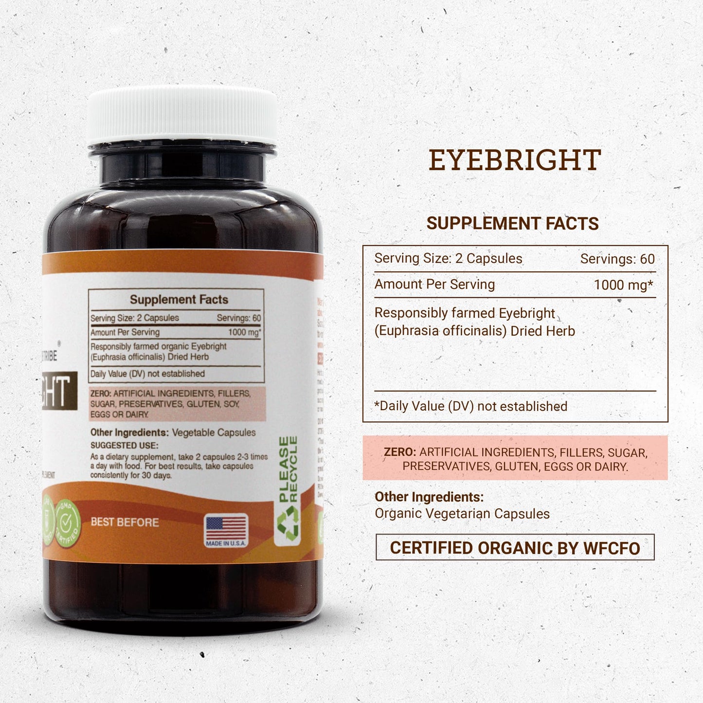 Secrets of the Tribe Eyebright Capsules 120 Count