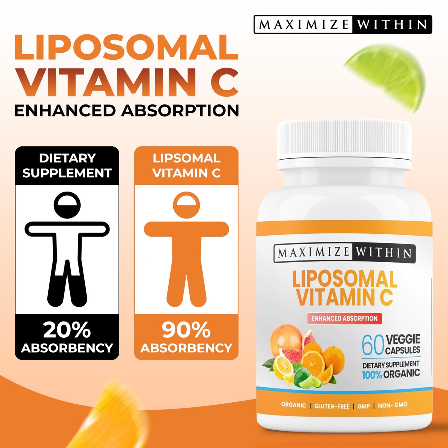 Maximize Within Liposomal Vitamin C Capsules, 60 Count