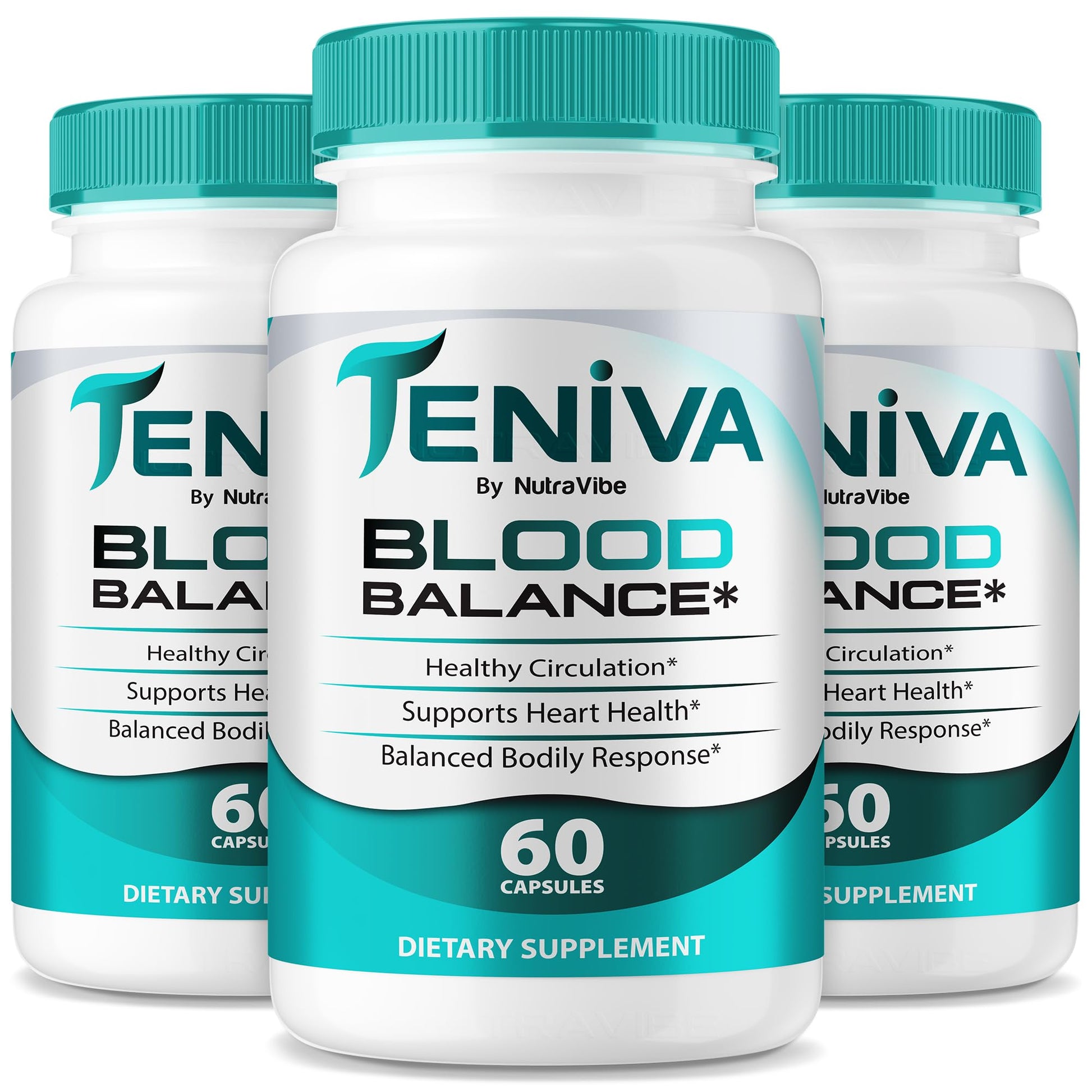 NutraVibe Teniva Blood Balance – Advanced Daily Support for Circulation, Energy & Balanced Levels, 180 Capsules