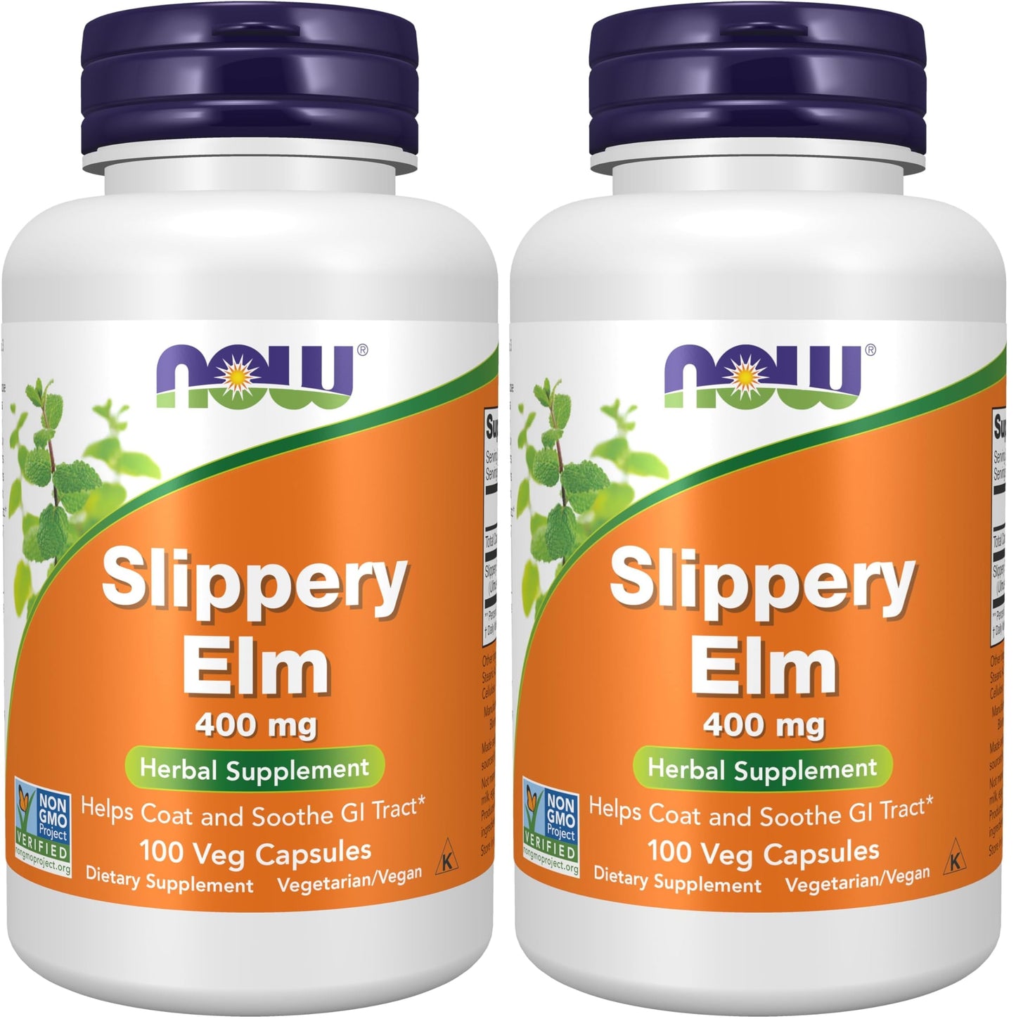 NOW Foods Slippery Elm 400 mg Capsules 200 Count