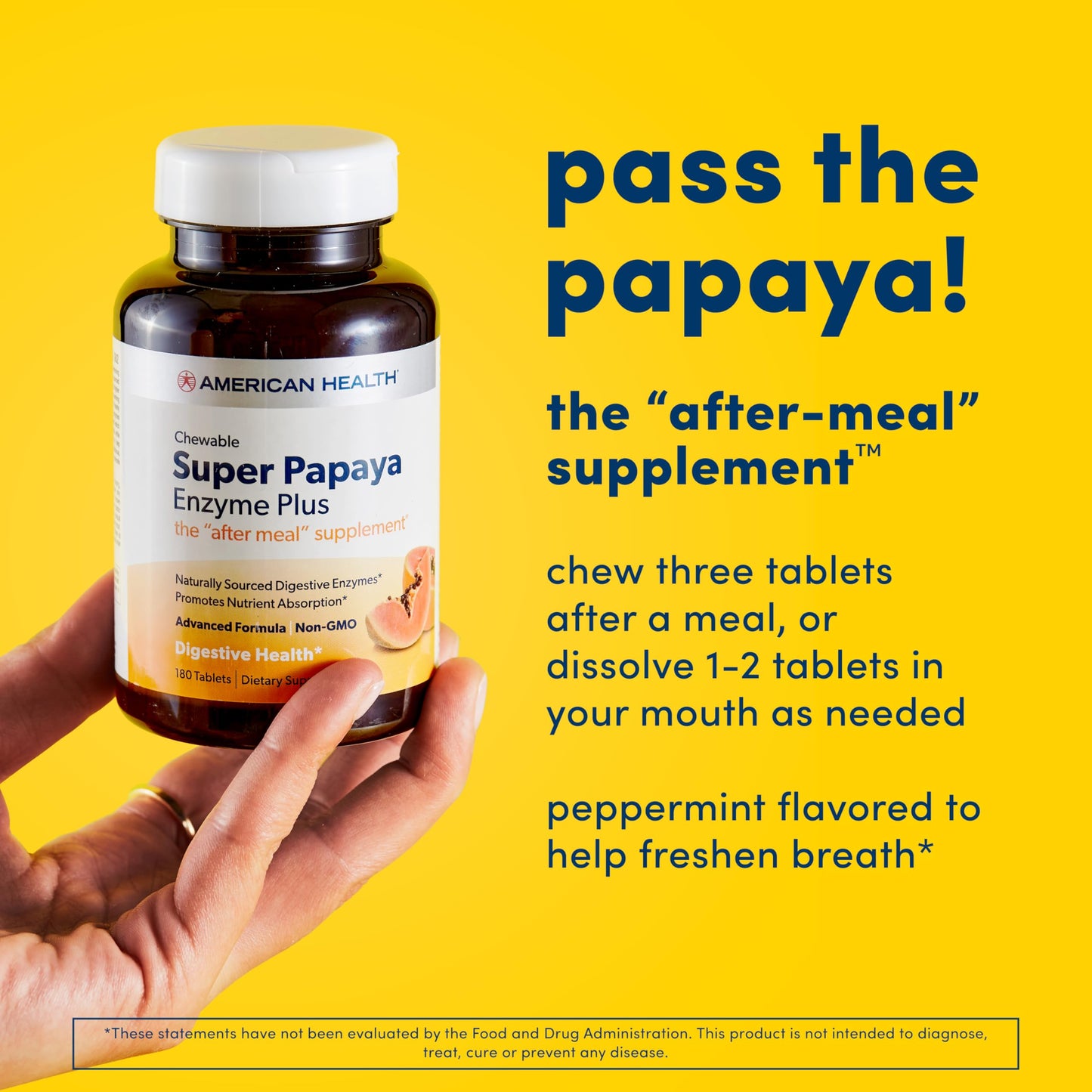 American Health Super Papaya Enzyme Plus 360 Tablets