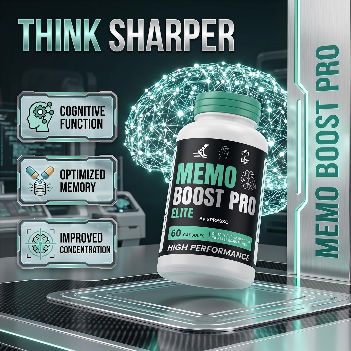 SPRESSO Memo Boost Pro Supplement Capsule 180 Capsules