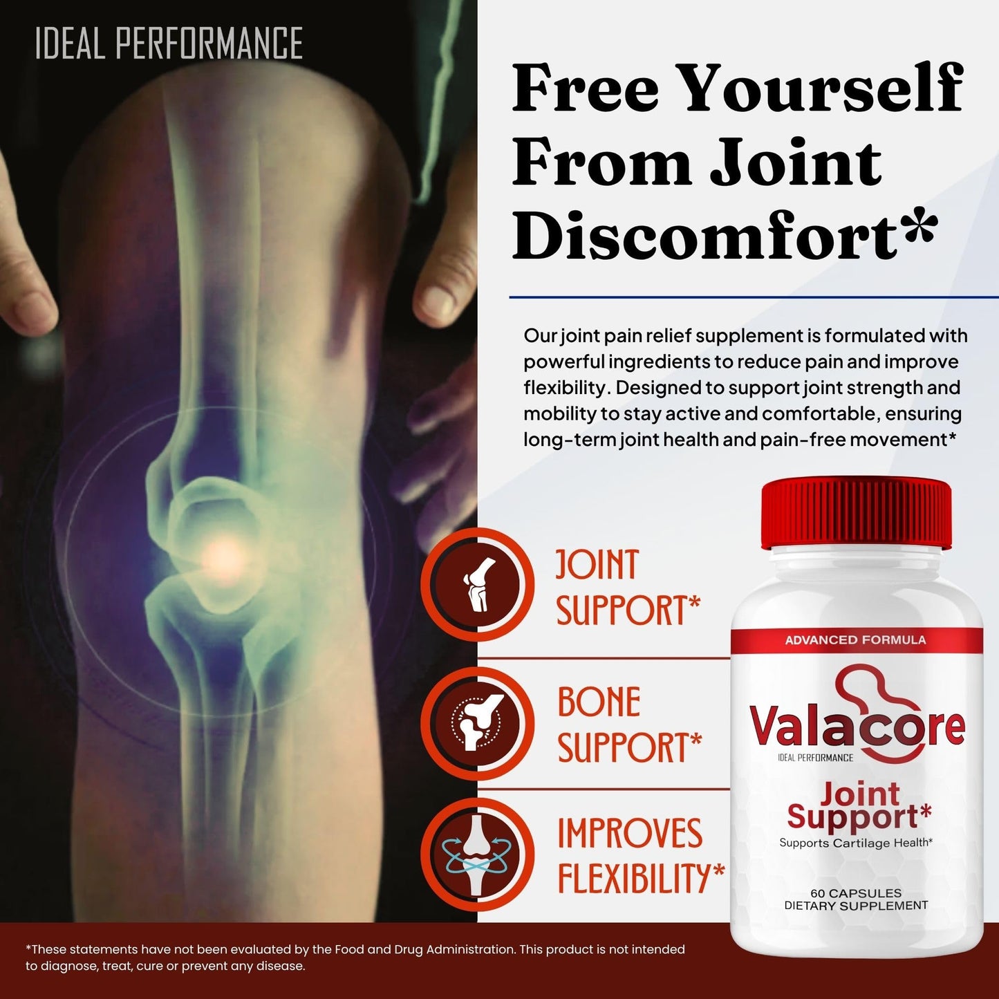 IDEAL PERFORMANCE Valacore Joint Support Capsules 120 Count